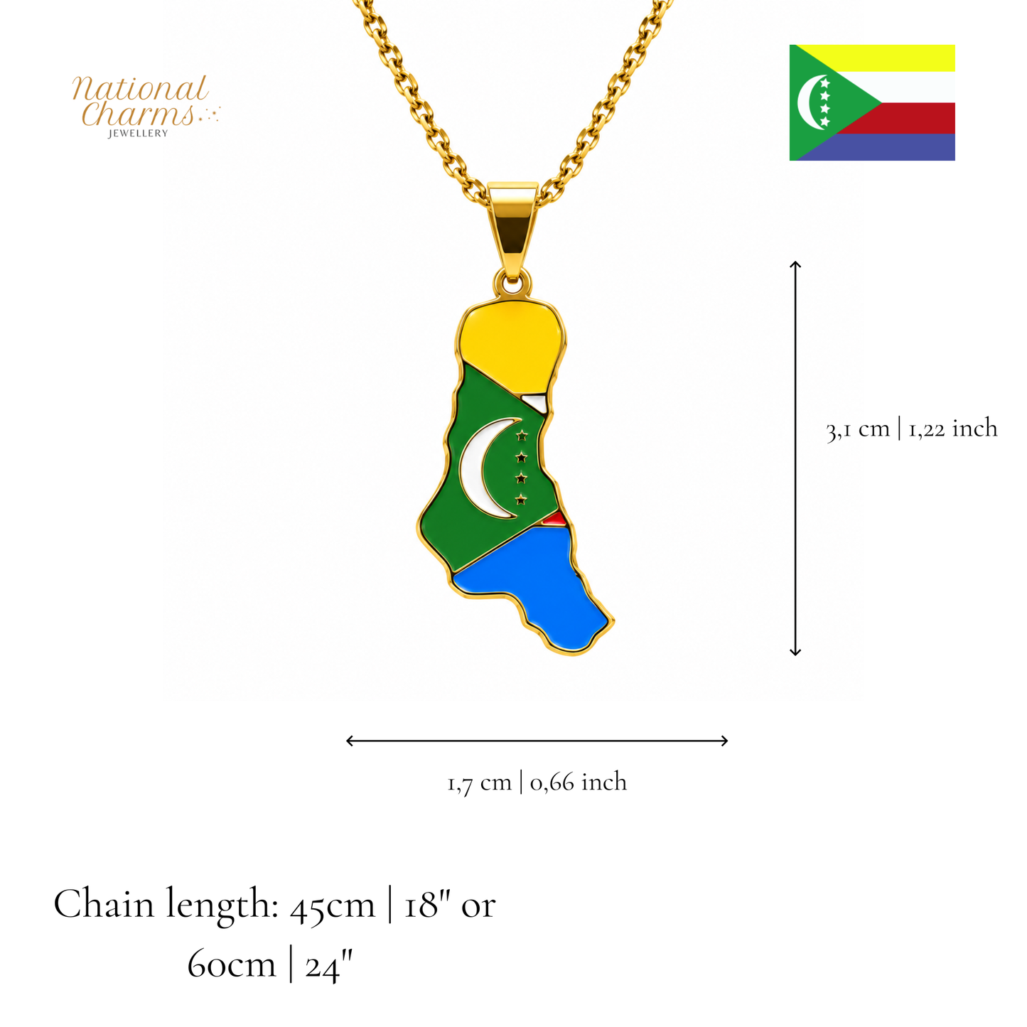 Länderkette Anhänger Halskette – Edelstahl, Gold- & Silber-Optik, 140+ Länder & Kulturen – Unisex Geschenk für Männer und Frauen – Perfekt für Geburtstage, Weihnachten und als Zeichen deiner Wurzeln