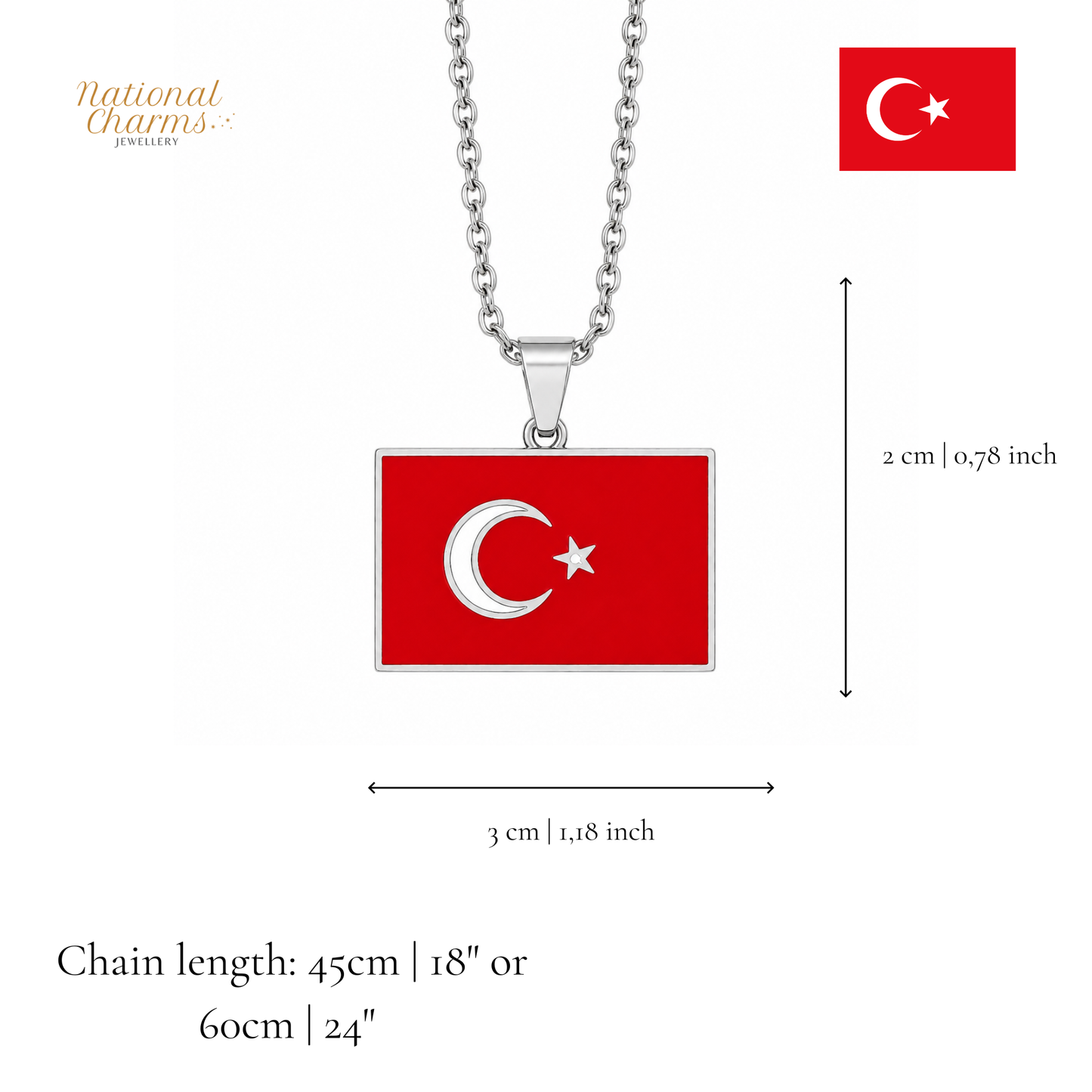 Länderkette Anhänger Halskette – Edelstahl, Gold- & Silber-Optik, 140+ Länder & Kulturen – Unisex Geschenk für Männer und Frauen – Perfekt für Geburtstage, Weihnachten und als Zeichen deiner Wurzeln