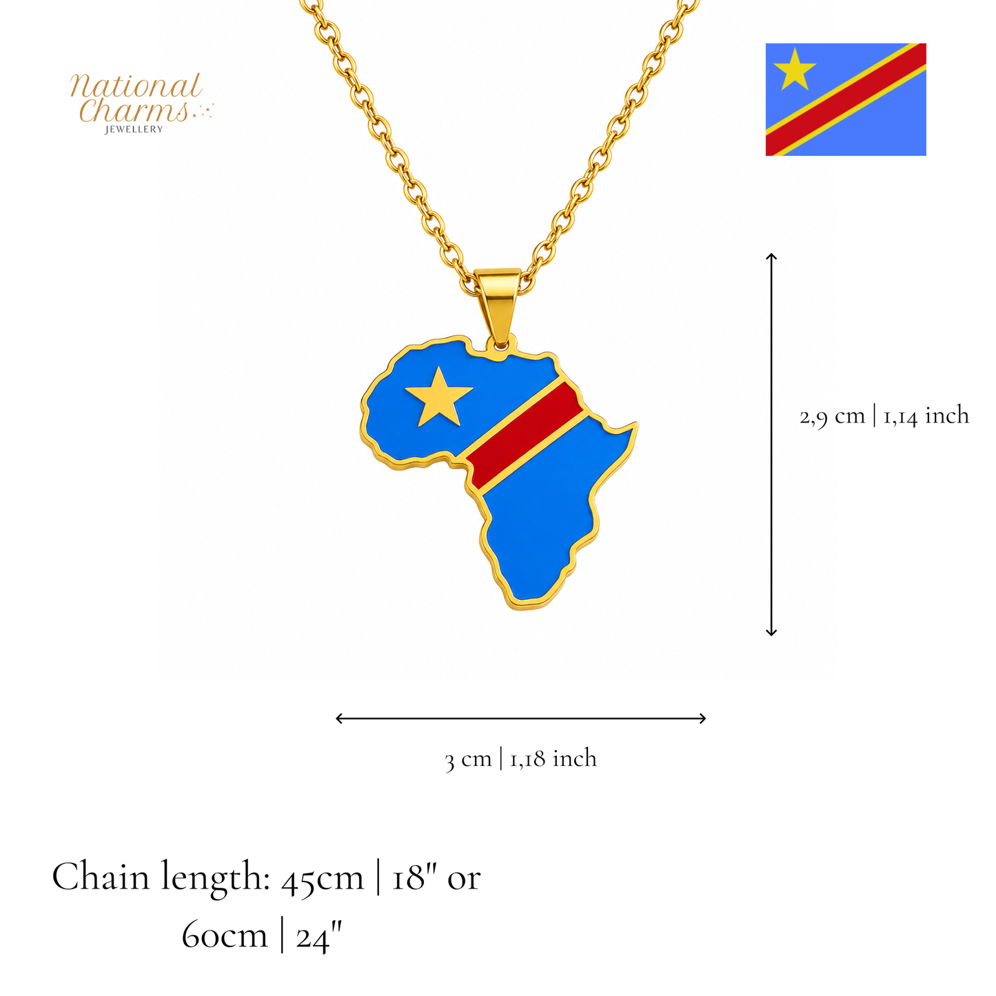 Länderkette Anhänger Halskette – Edelstahl, Gold- & Silber-Optik, 140+ Länder & Kulturen – Unisex Geschenk für Männer und Frauen – Perfekt für Geburtstage, Weihnachten und als Zeichen deiner Wurzeln