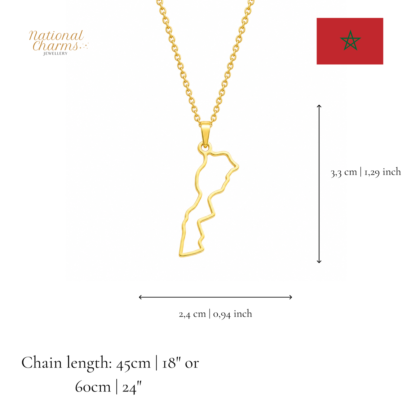 Länderkette Anhänger Halskette – Edelstahl, Gold- & Silber-Optik, 140+ Länder & Kulturen – Unisex Geschenk für Männer und Frauen – Perfekt für Geburtstage, Weihnachten und als Zeichen deiner Wurzeln