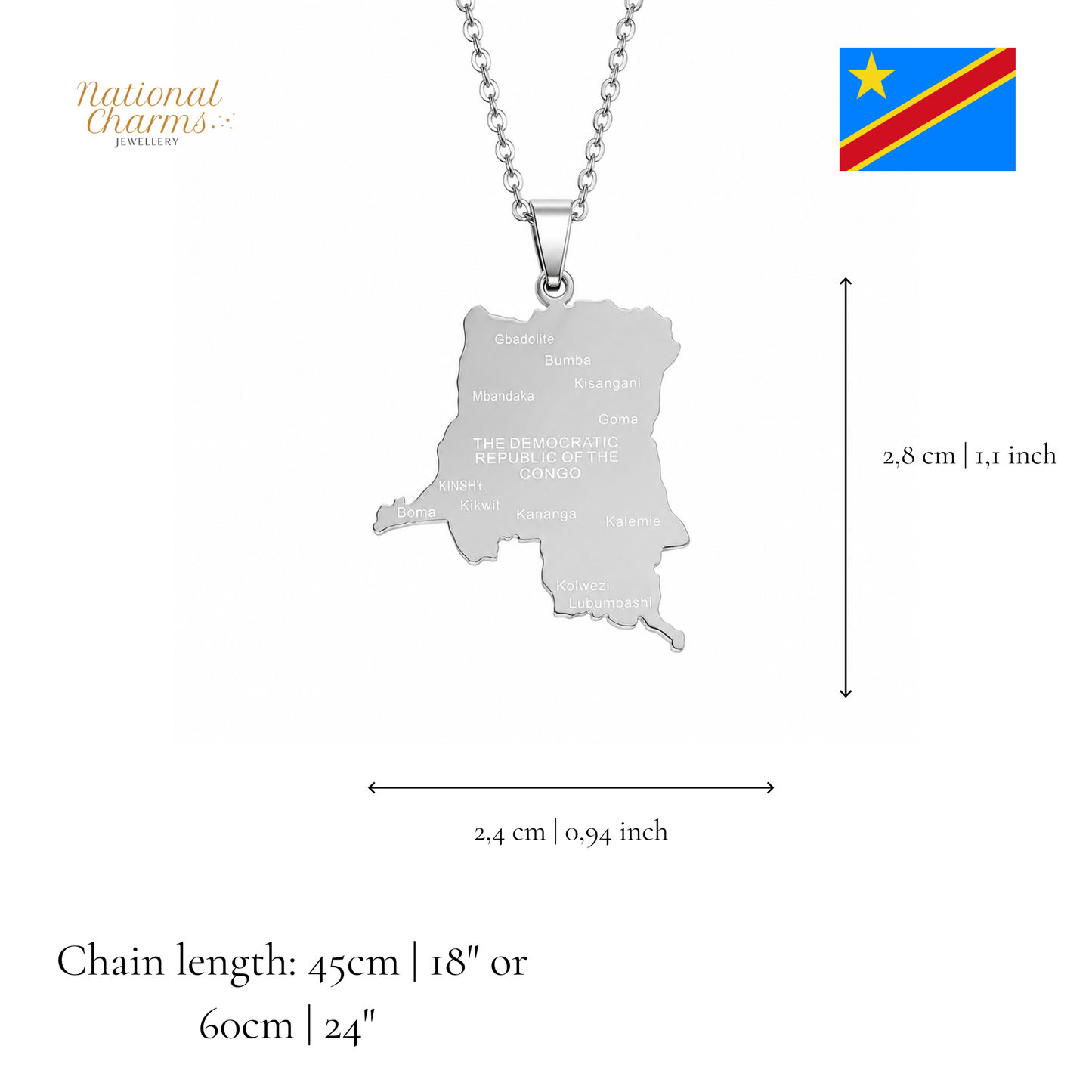 Länderkette Anhänger Halskette – Edelstahl, Gold- & Silber-Optik, 140+ Länder & Kulturen – Unisex Geschenk für Männer und Frauen – Perfekt für Geburtstage, Weihnachten und als Zeichen deiner Wurzeln