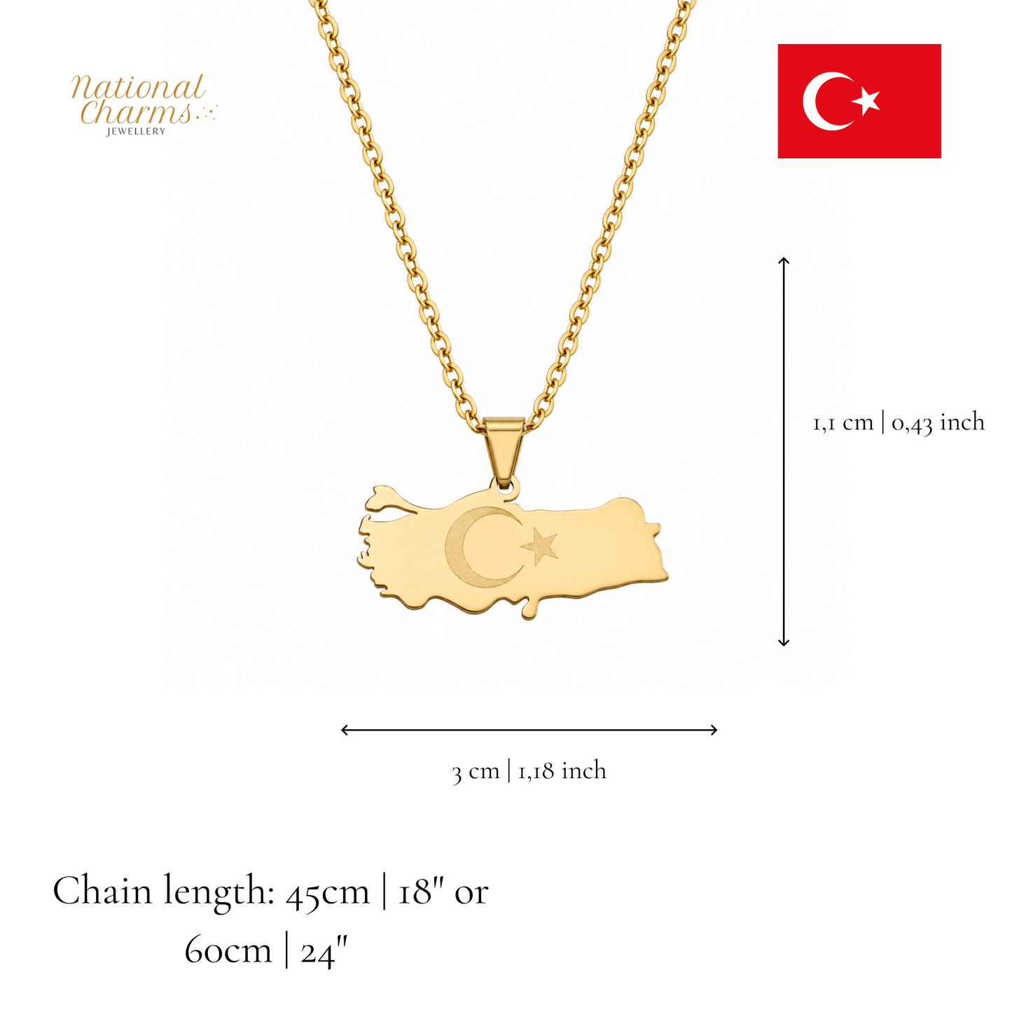 Länderkette Anhänger Halskette – Edelstahl, Gold- & Silber-Optik, 140+ Länder & Kulturen – Unisex Geschenk für Männer und Frauen – Perfekt für Geburtstage, Weihnachten und als Zeichen deiner Wurzeln