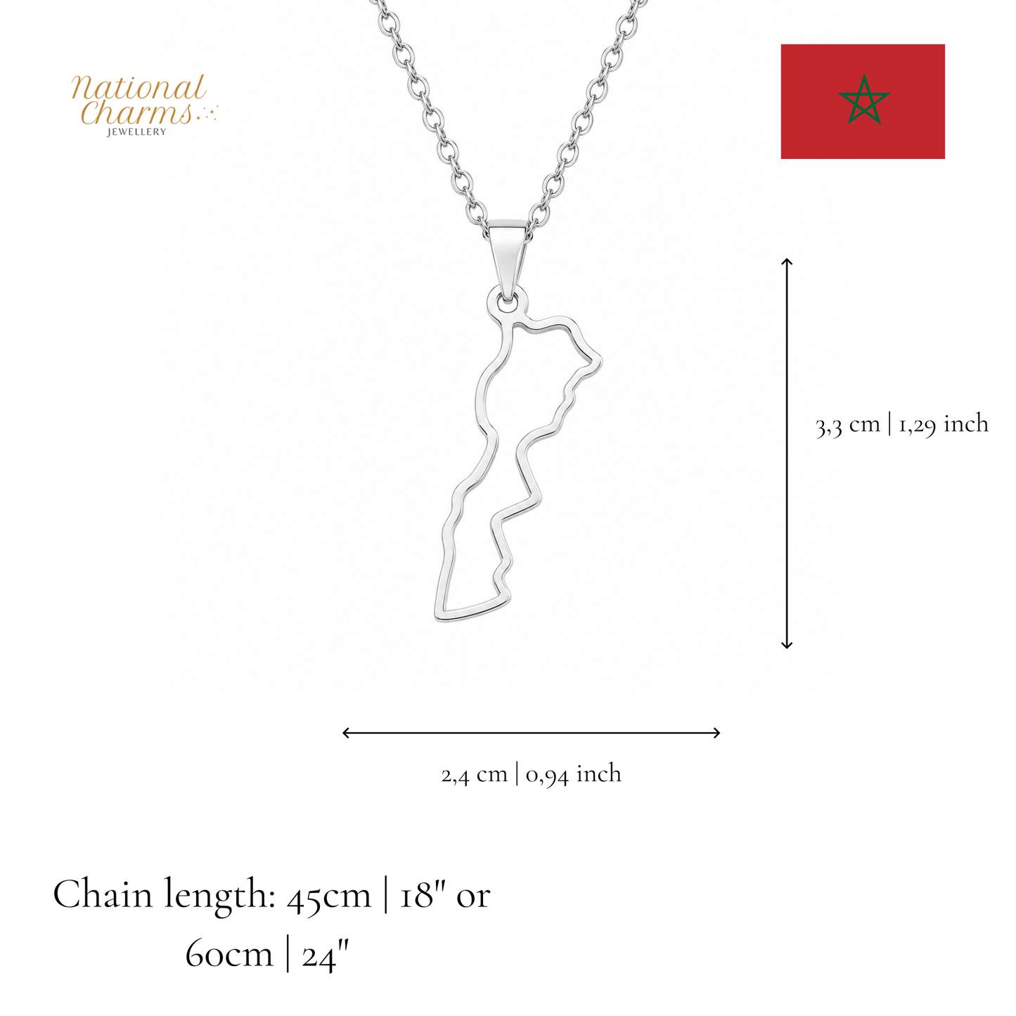 Länderkette Anhänger Halskette – Edelstahl, Gold- & Silber-Optik, 140+ Länder & Kulturen – Unisex Geschenk für Männer und Frauen – Perfekt für Geburtstage, Weihnachten und als Zeichen deiner Wurzeln