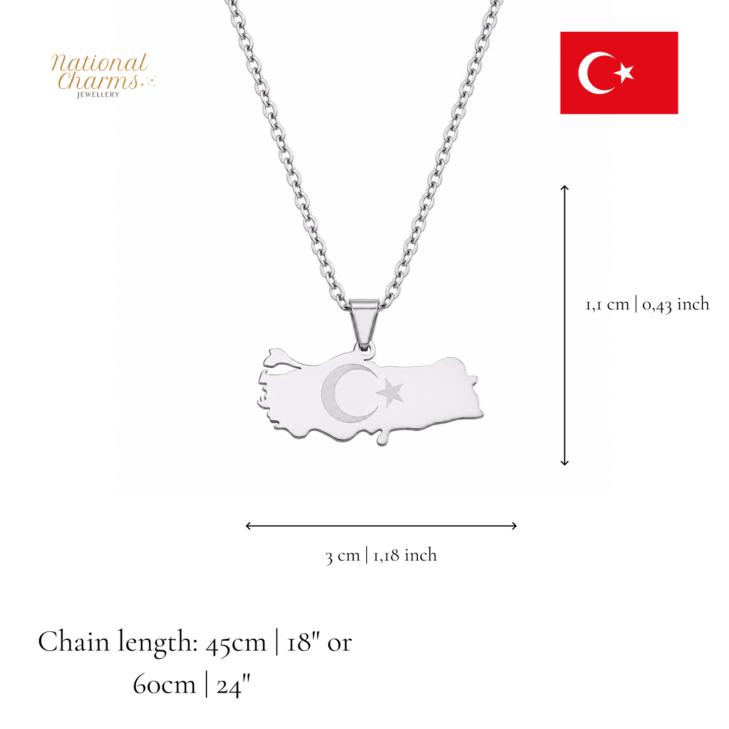 Länderkette Anhänger Halskette – Edelstahl, Gold- & Silber-Optik, 140+ Länder & Kulturen – Unisex Geschenk für Männer und Frauen – Perfekt für Geburtstage, Weihnachten und als Zeichen deiner Wurzeln