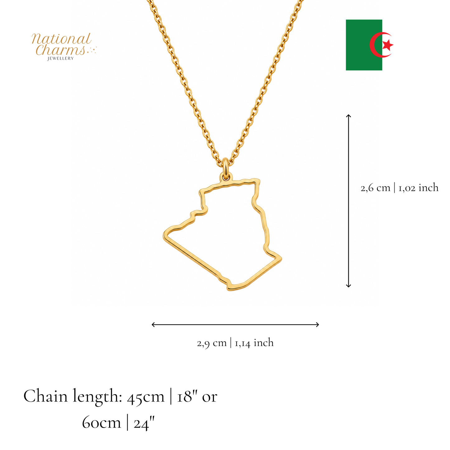 Länderkette Anhänger Halskette – Edelstahl, Gold- & Silber-Optik, 140+ Länder & Kulturen – Unisex Geschenk für Männer und Frauen – Perfekt für Geburtstage, Weihnachten und als Zeichen deiner Wurzeln