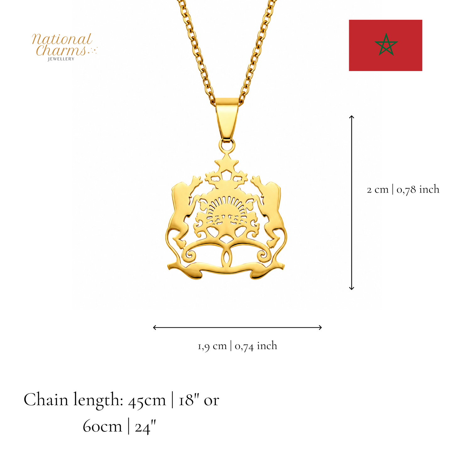 Länderkette Anhänger Halskette – Edelstahl, Gold- & Silber-Optik, 140+ Länder & Kulturen – Unisex Geschenk für Männer und Frauen – Perfekt für Geburtstage, Weihnachten und als Zeichen deiner Wurzeln