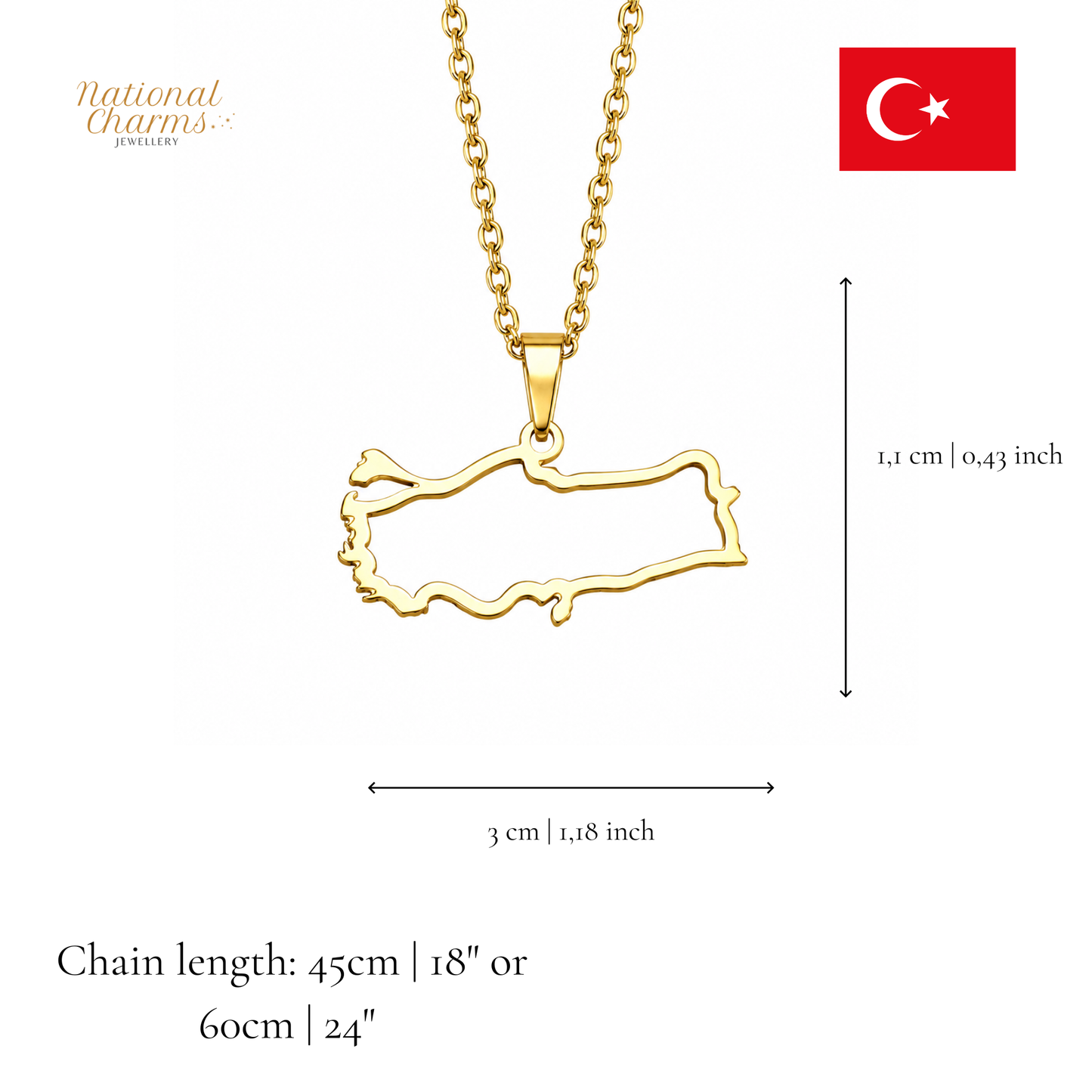 Länderkette Anhänger Halskette – Edelstahl, Gold- & Silber-Optik, 140+ Länder & Kulturen – Unisex Geschenk für Männer und Frauen – Perfekt für Geburtstage, Weihnachten und als Zeichen deiner Wurzeln