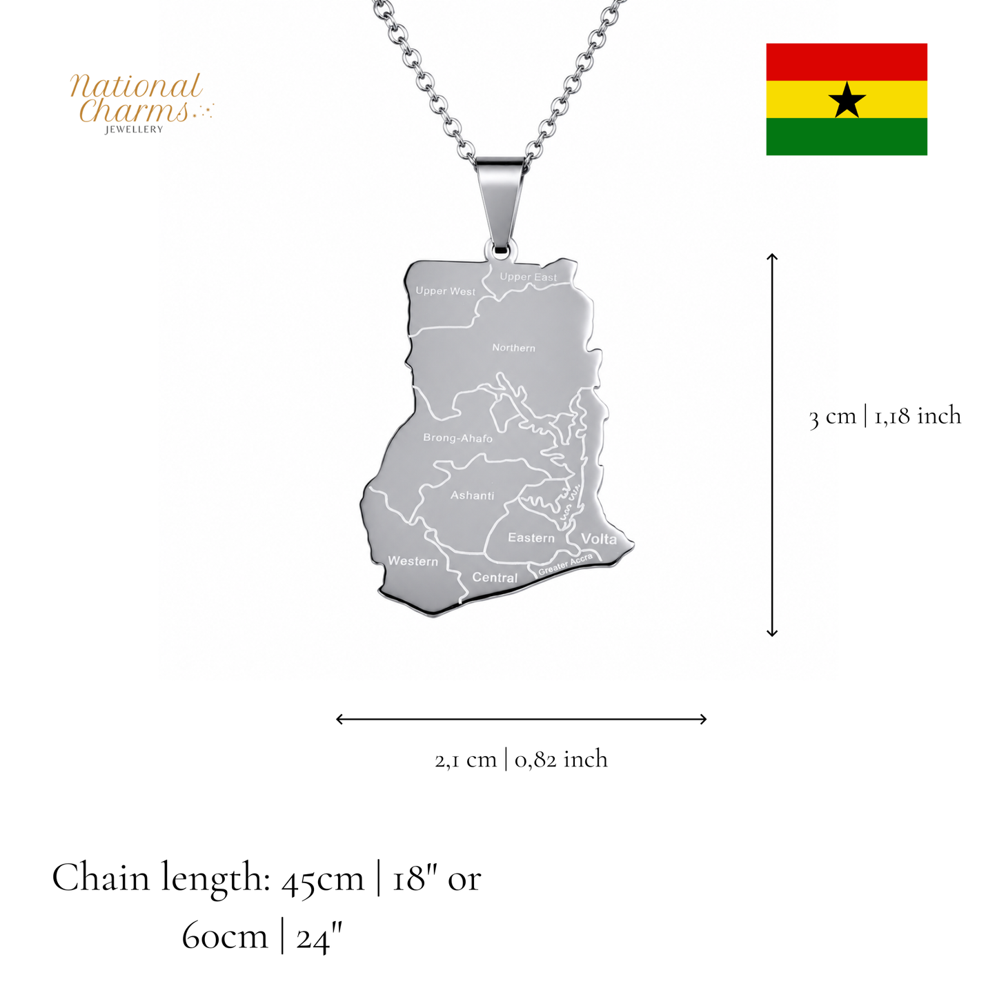 Länderkette Anhänger Halskette – Edelstahl, Gold- & Silber-Optik, 140+ Länder & Kulturen – Unisex Geschenk für Männer und Frauen – Perfekt für Geburtstage, Weihnachten und als Zeichen deiner Wurzeln