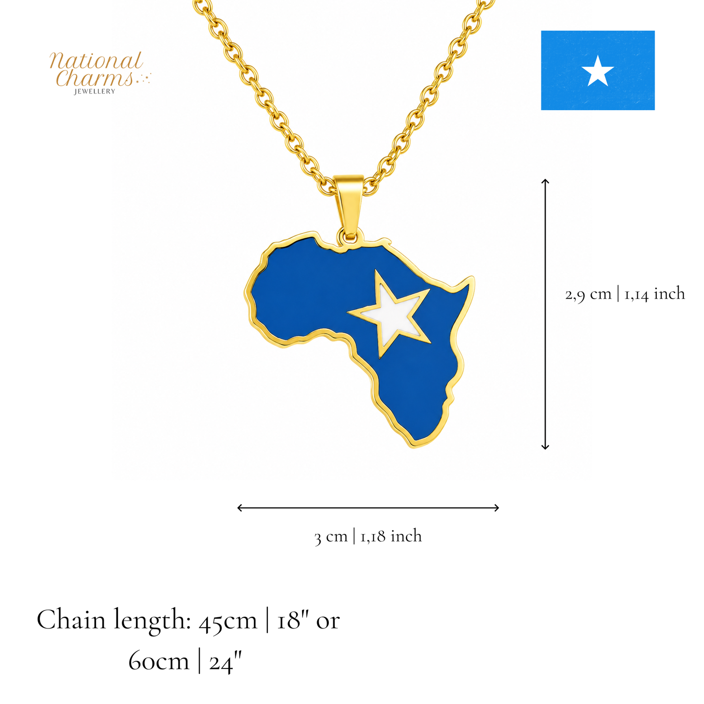 Länderkette Anhänger Halskette – Edelstahl, Gold- & Silber-Optik, 140+ Länder & Kulturen – Unisex Geschenk für Männer und Frauen – Perfekt für Geburtstage, Weihnachten und als Zeichen deiner Wurzeln