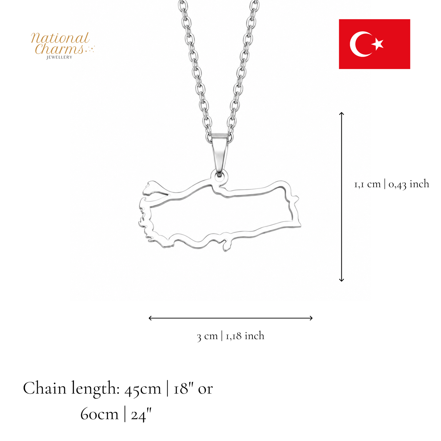 Länderkette Anhänger Halskette – Edelstahl, Gold- & Silber-Optik, 140+ Länder & Kulturen – Unisex Geschenk für Männer und Frauen – Perfekt für Geburtstage, Weihnachten und als Zeichen deiner Wurzeln