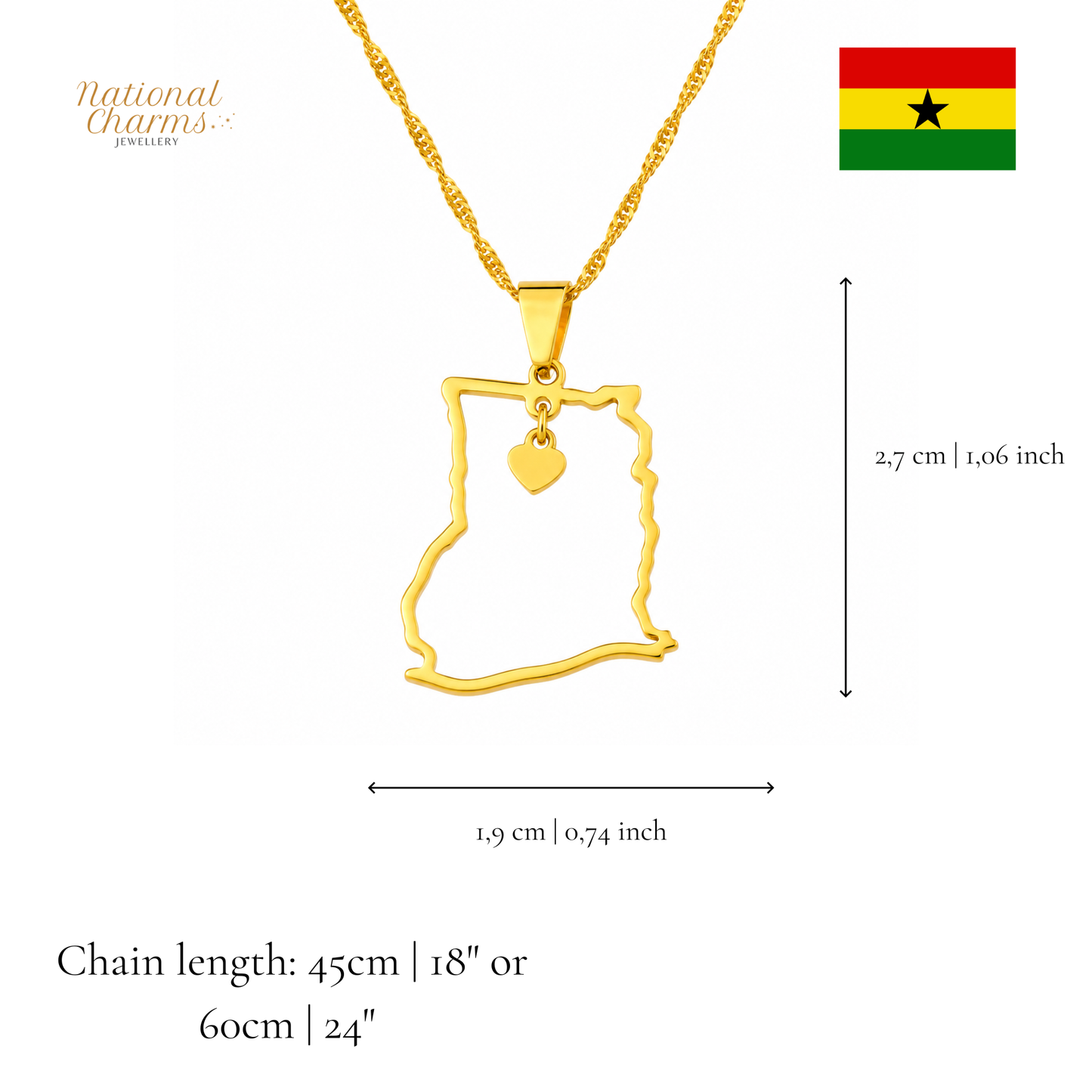 Länderkette Anhänger Halskette – Edelstahl, Gold- & Silber-Optik, 140+ Länder & Kulturen – Unisex Geschenk für Männer und Frauen – Perfekt für Geburtstage, Weihnachten und als Zeichen deiner Wurzeln