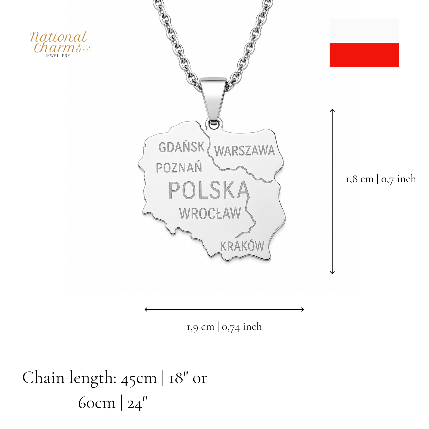 Länderkette Anhänger Halskette – Edelstahl, Gold- & Silber-Optik, 140+ Länder & Kulturen – Unisex Geschenk für Männer und Frauen – Perfekt für Geburtstage, Weihnachten und als Zeichen deiner Wurzeln