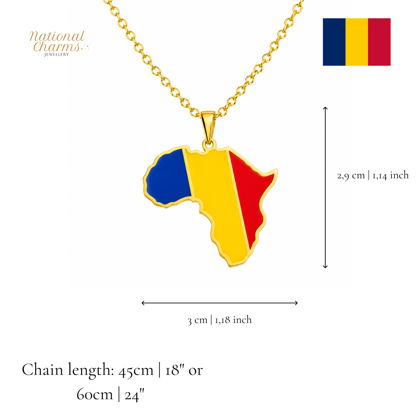 Länderkette Anhänger Halskette – Edelstahl, Gold- & Silber-Optik, 140+ Länder & Kulturen – Unisex Geschenk für Männer und Frauen – Perfekt für Geburtstage, Weihnachten und als Zeichen deiner Wurzeln