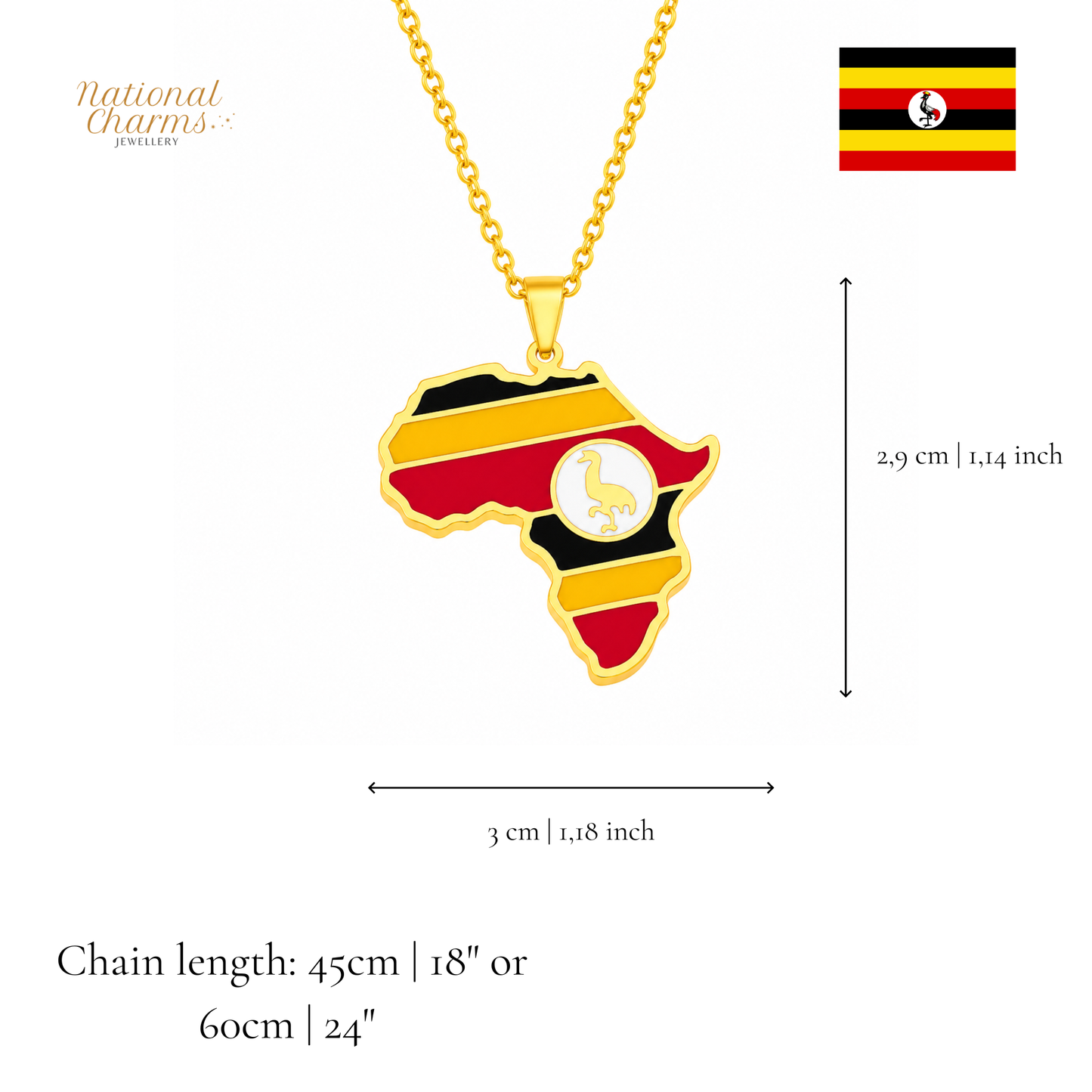 Länderkette Anhänger Halskette – Edelstahl, Gold- & Silber-Optik, 140+ Länder & Kulturen – Unisex Geschenk für Männer und Frauen – Perfekt für Geburtstage, Weihnachten und als Zeichen deiner Wurzeln