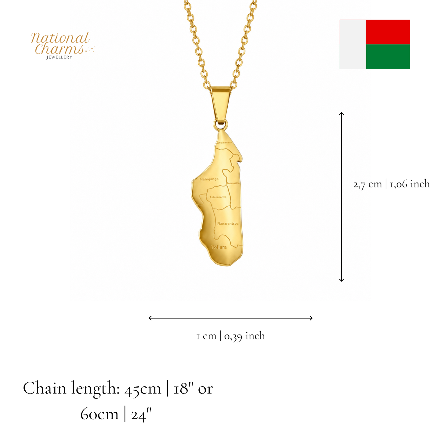 Länderkette Anhänger Halskette – Edelstahl, Gold- & Silber-Optik, 140+ Länder & Kulturen – Unisex Geschenk für Männer und Frauen – Perfekt für Geburtstage, Weihnachten und als Zeichen deiner Wurzeln