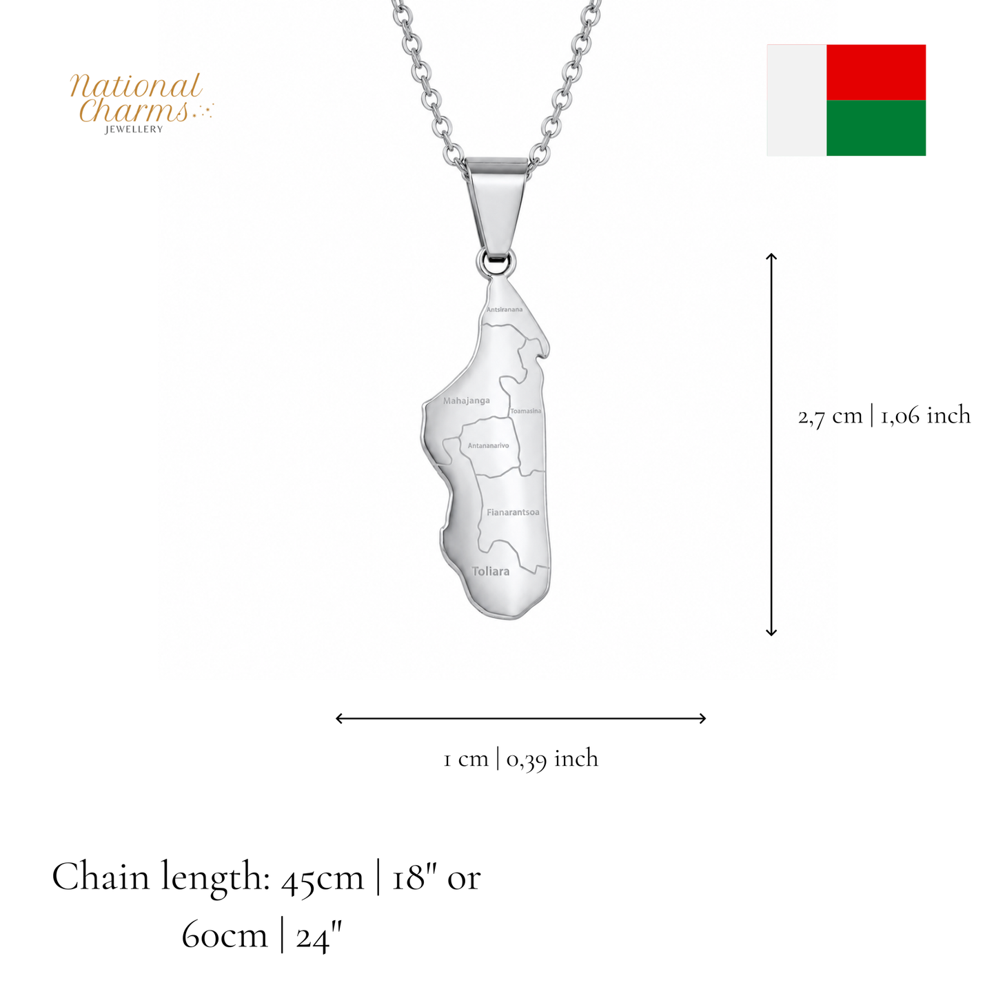 Länderkette Anhänger Halskette – Edelstahl, Gold- & Silber-Optik, 140+ Länder & Kulturen – Unisex Geschenk für Männer und Frauen – Perfekt für Geburtstage, Weihnachten und als Zeichen deiner Wurzeln
