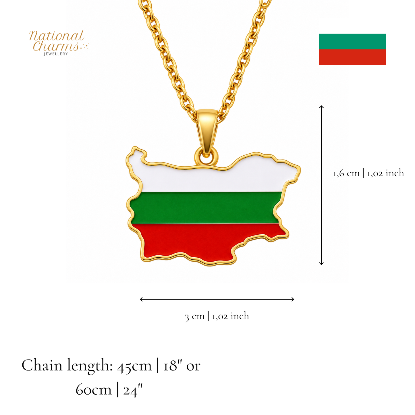 Länderkette Anhänger Halskette – Edelstahl, Gold- & Silber-Optik, 140+ Länder & Kulturen – Unisex Geschenk für Männer und Frauen – Perfekt für Geburtstage, Weihnachten und als Zeichen deiner Wurzeln