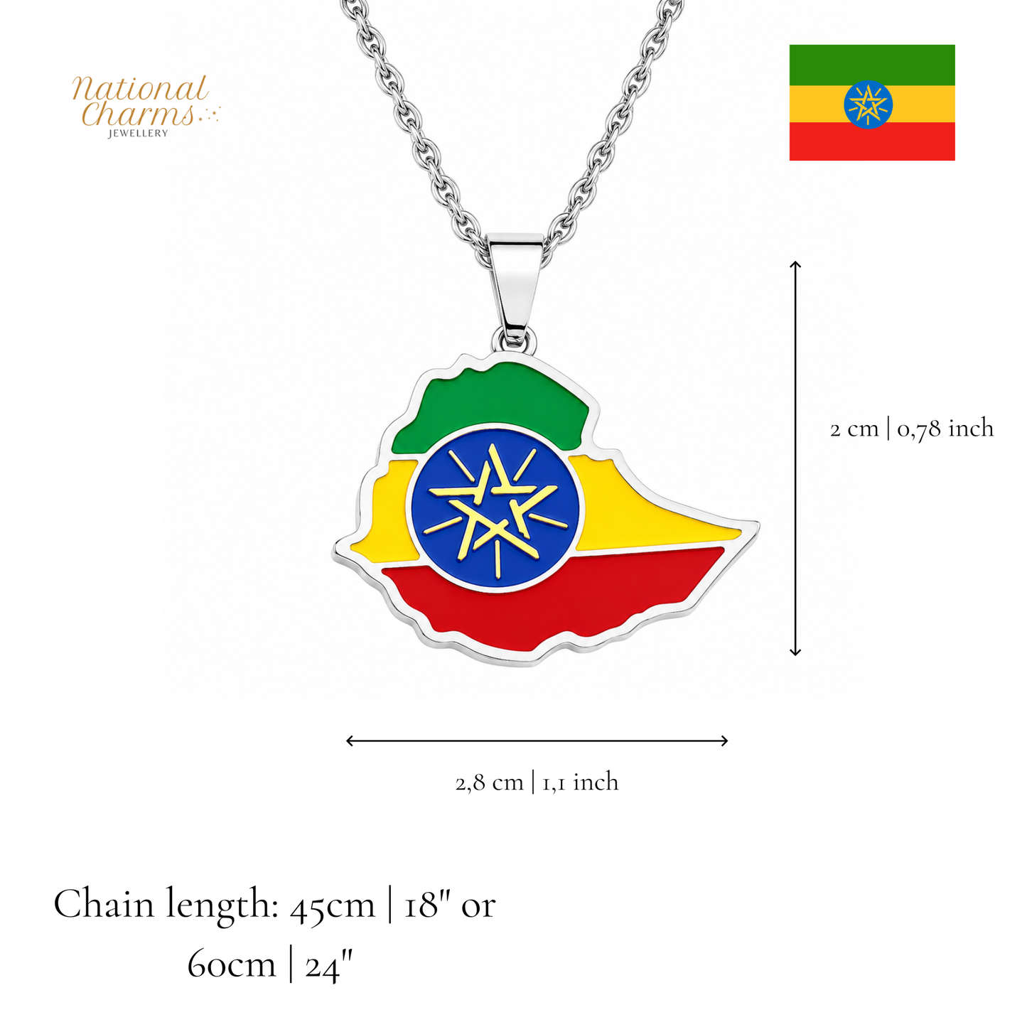 Länderkette Anhänger Halskette – Edelstahl, Gold- & Silber-Optik, 140+ Länder & Kulturen – Unisex Geschenk für Männer und Frauen – Perfekt für Geburtstage, Weihnachten und als Zeichen deiner Wurzeln