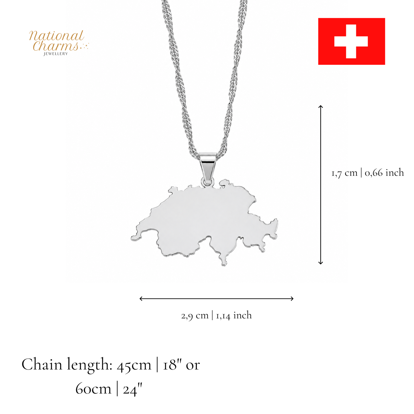 Länderkette Anhänger Halskette – Edelstahl, Gold- & Silber-Optik, 140+ Länder & Kulturen – Unisex Geschenk für Männer und Frauen – Perfekt für Geburtstage, Weihnachten und als Zeichen deiner Wurzeln