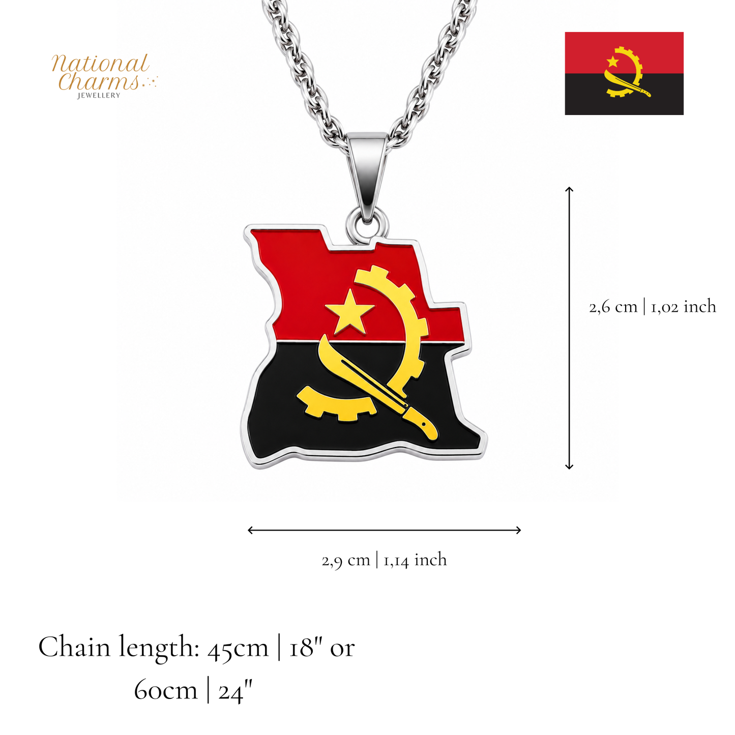 Länderkette Anhänger Halskette – Edelstahl, Gold- & Silber-Optik, 140+ Länder & Kulturen – Unisex Geschenk für Männer und Frauen – Perfekt für Geburtstage, Weihnachten und als Zeichen deiner Wurzeln