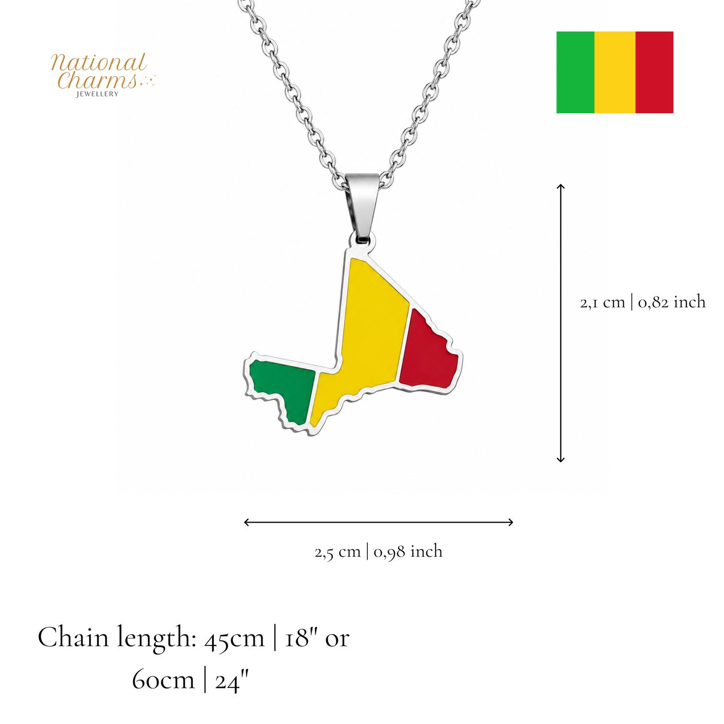 Länderkette Anhänger Halskette – Edelstahl, Gold- & Silber-Optik, 140+ Länder & Kulturen – Unisex Geschenk für Männer und Frauen – Perfekt für Geburtstage, Weihnachten und als Zeichen deiner Wurzeln
