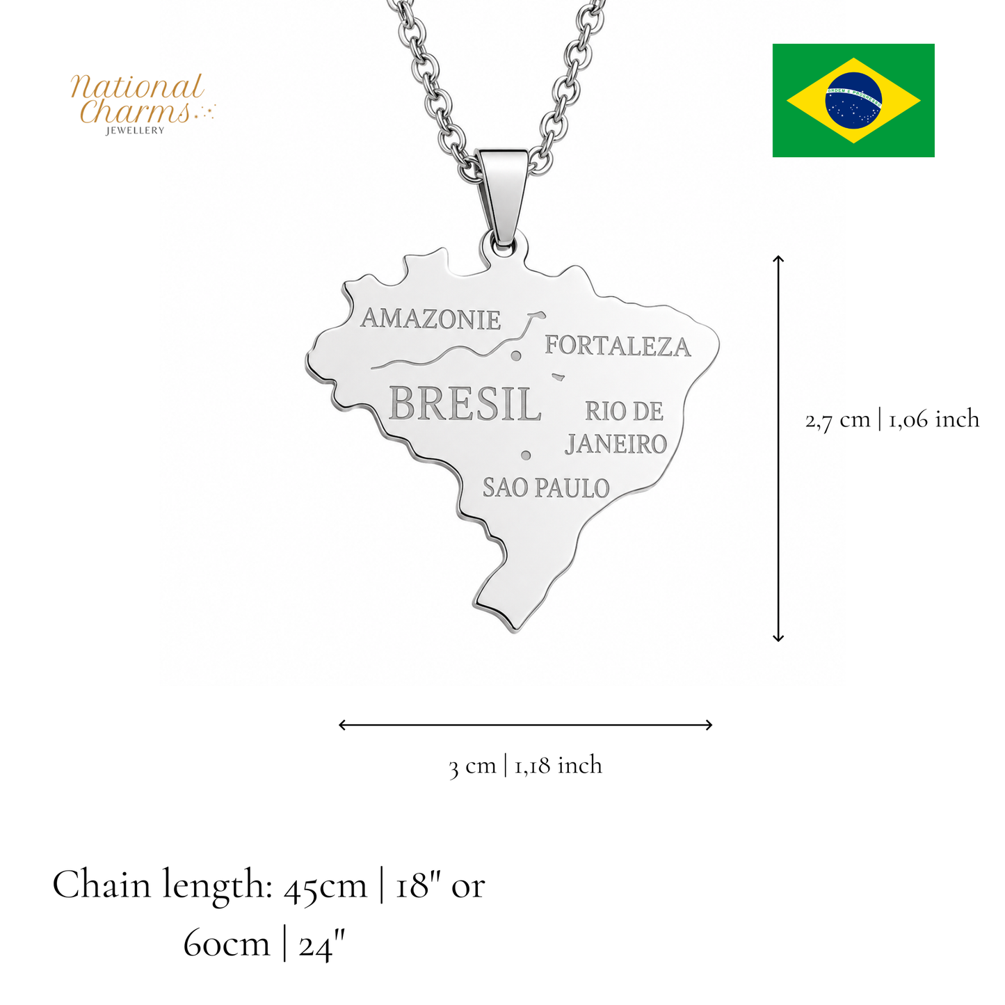 Länderkette Anhänger Halskette – Edelstahl, Gold- & Silber-Optik, 140+ Länder & Kulturen – Unisex Geschenk für Männer und Frauen – Perfekt für Geburtstage, Weihnachten und als Zeichen deiner Wurzeln