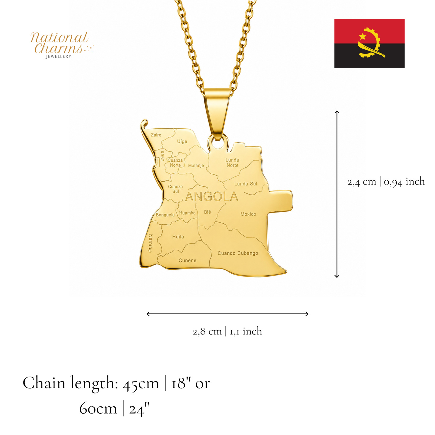 Länderkette Anhänger Halskette – Edelstahl, Gold- & Silber-Optik, 140+ Länder & Kulturen – Unisex Geschenk für Männer und Frauen – Perfekt für Geburtstage, Weihnachten und als Zeichen deiner Wurzeln