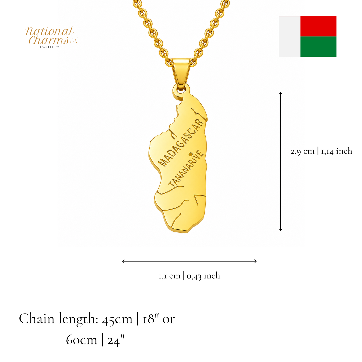 Länderkette Anhänger Halskette – Edelstahl, Gold- & Silber-Optik, 140+ Länder & Kulturen – Unisex Geschenk für Männer und Frauen – Perfekt für Geburtstage, Weihnachten und als Zeichen deiner Wurzeln