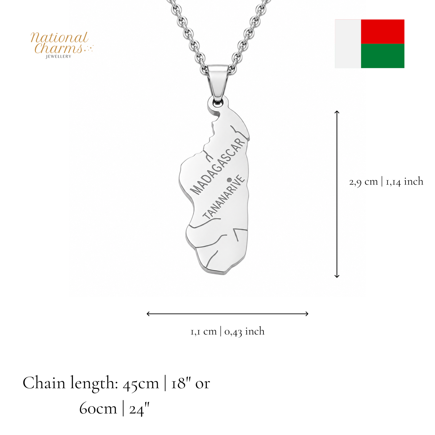 Länderkette Anhänger Halskette – Edelstahl, Gold- & Silber-Optik, 140+ Länder & Kulturen – Unisex Geschenk für Männer und Frauen – Perfekt für Geburtstage, Weihnachten und als Zeichen deiner Wurzeln