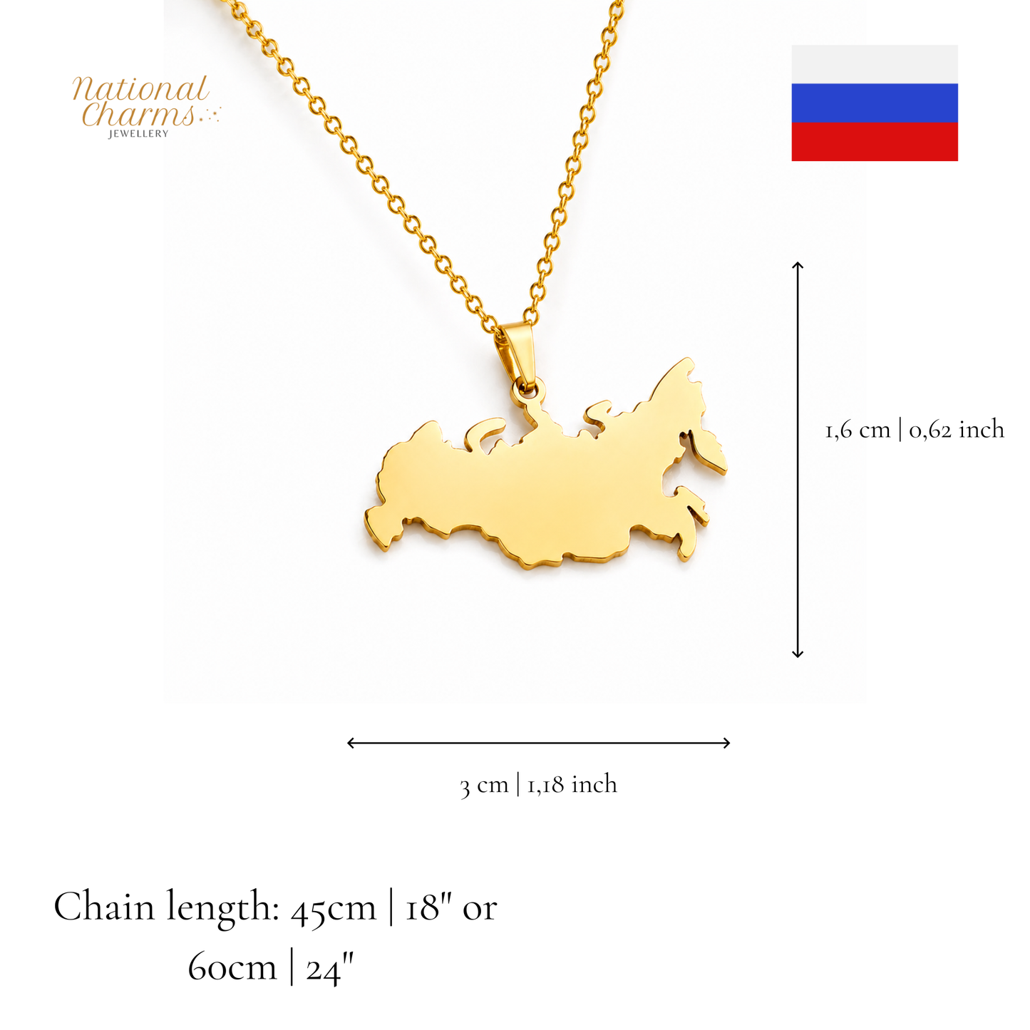 Länderkette Anhänger Halskette – Edelstahl, Gold- & Silber-Optik, 140+ Länder & Kulturen – Unisex Geschenk für Männer und Frauen – Perfekt für Geburtstage, Weihnachten und als Zeichen deiner Wurzeln