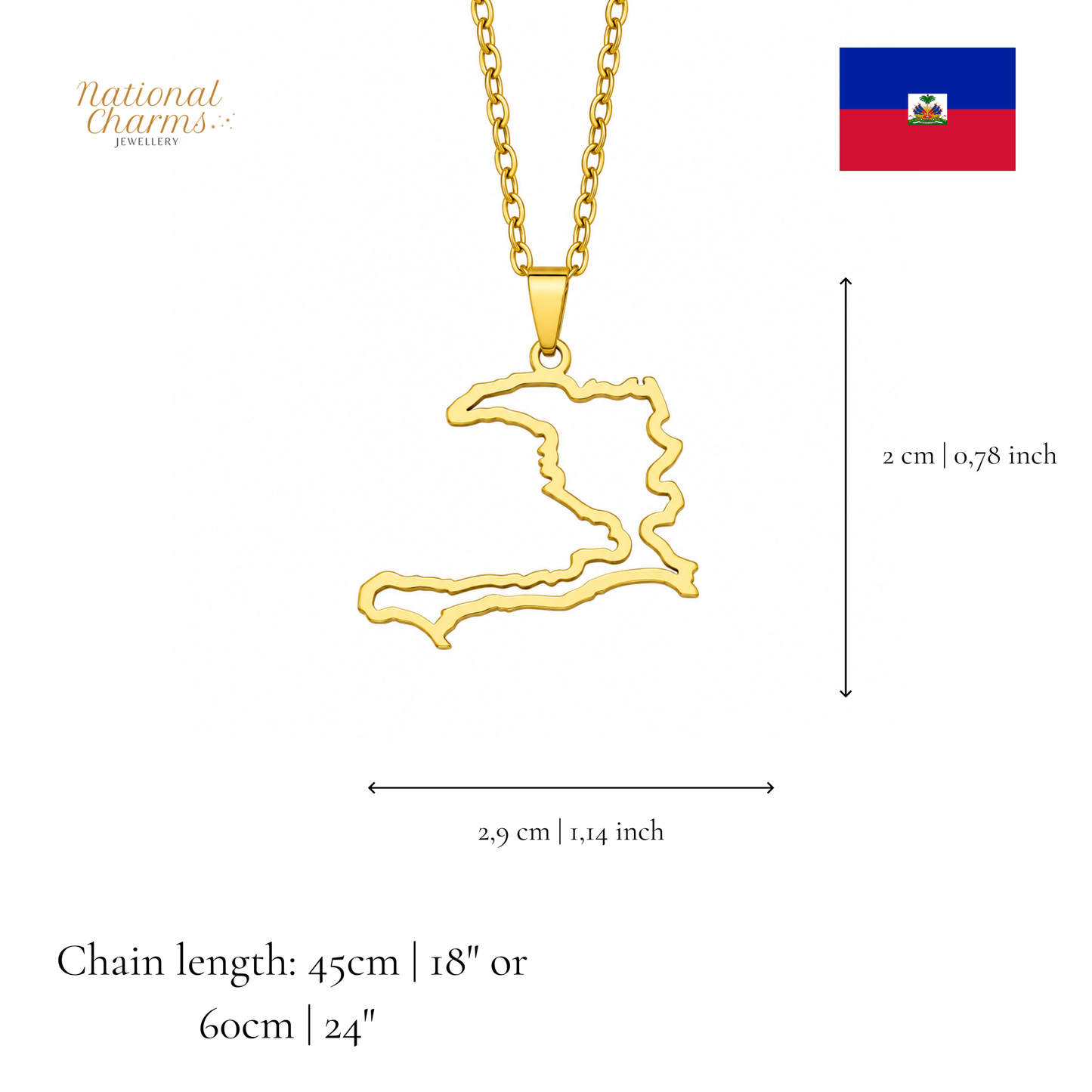 Länderkette Anhänger Halskette – Edelstahl, Gold- & Silber-Optik, 140+ Länder & Kulturen – Unisex Geschenk für Männer und Frauen – Perfekt für Geburtstage, Weihnachten und als Zeichen deiner Wurzeln