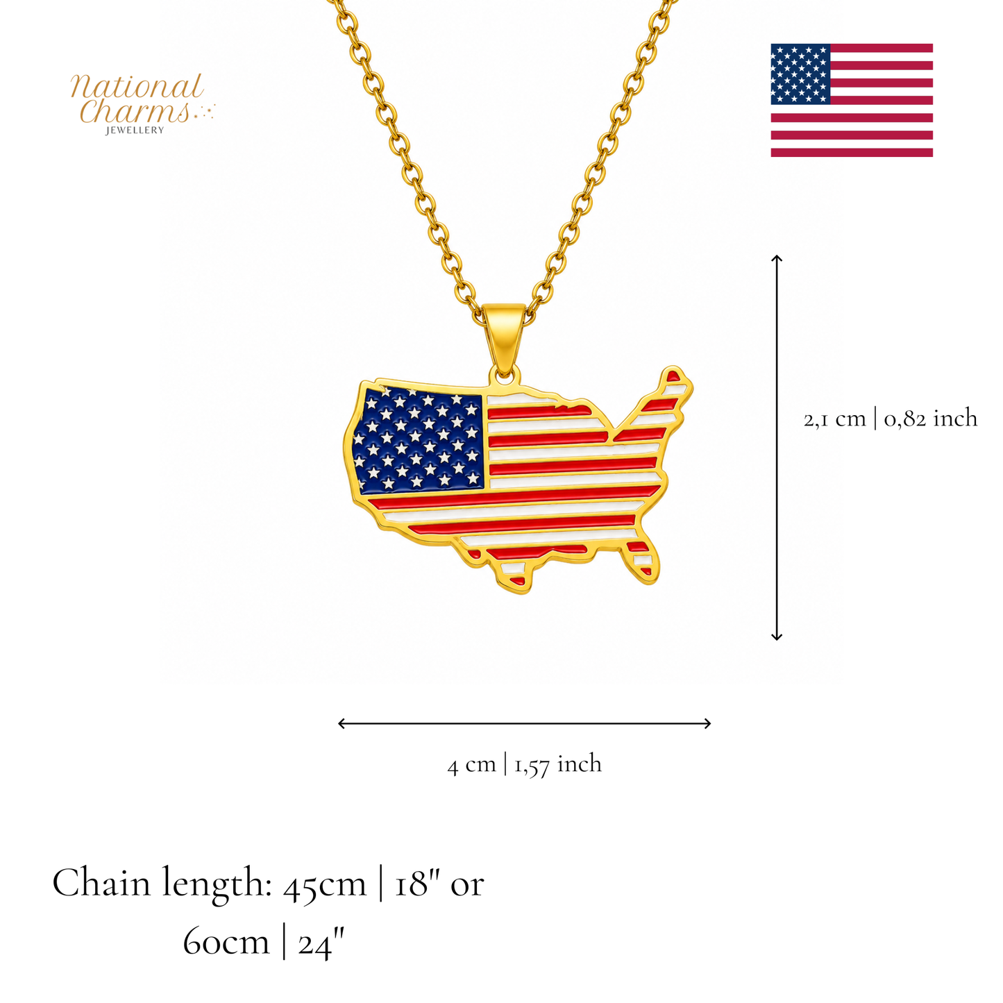 Länderkette Anhänger Halskette – Edelstahl, Gold- & Silber-Optik, 140+ Länder & Kulturen – Unisex Geschenk für Männer und Frauen – Perfekt für Geburtstage, Weihnachten und als Zeichen deiner Wurzeln