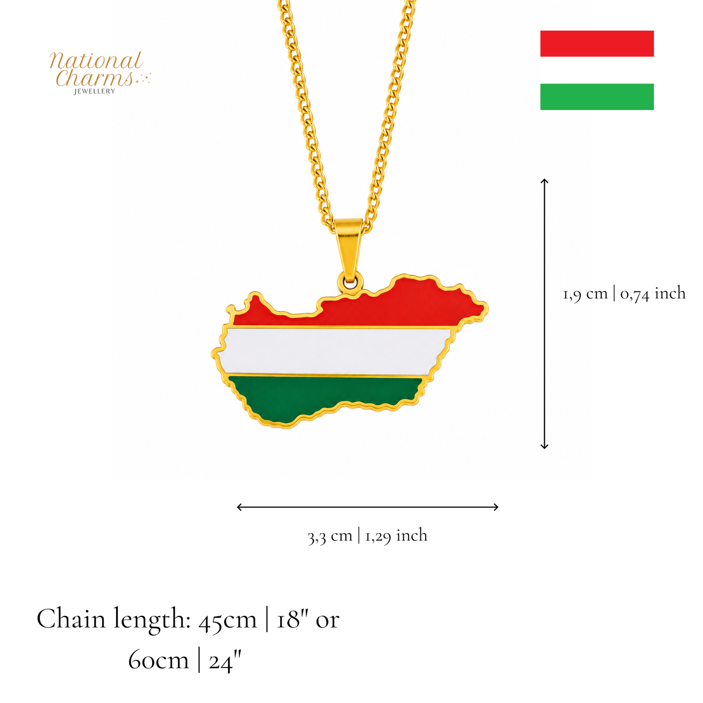 Länderkette Anhänger Halskette – Edelstahl, Gold- & Silber-Optik, 140+ Länder & Kulturen – Unisex Geschenk für Männer und Frauen – Perfekt für Geburtstage, Weihnachten und als Zeichen deiner Wurzeln