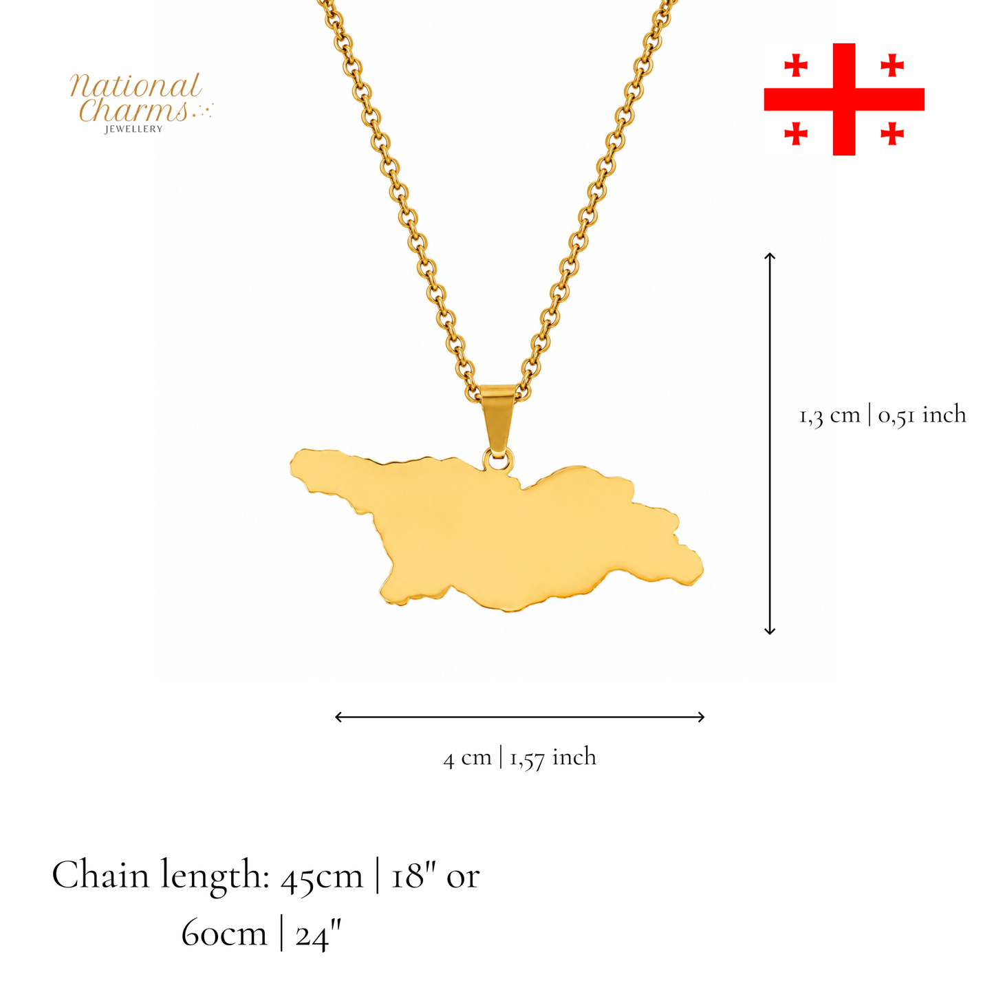Länderkette Anhänger Halskette – Edelstahl, Gold- & Silber-Optik, 140+ Länder & Kulturen – Unisex Geschenk für Männer und Frauen – Perfekt für Geburtstage, Weihnachten und als Zeichen deiner Wurzeln