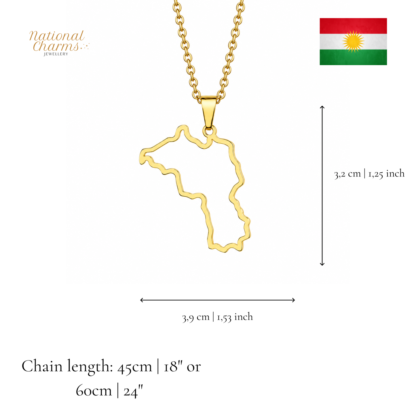 Länderkette Anhänger Halskette – Edelstahl, Gold- & Silber-Optik, 140+ Länder & Kulturen – Unisex Geschenk für Männer und Frauen – Perfekt für Geburtstage, Weihnachten und als Zeichen deiner Wurzeln