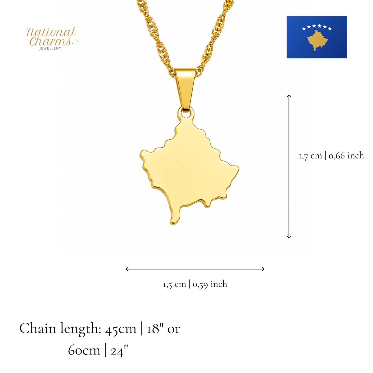 Länderkette Anhänger Halskette – Edelstahl, Gold- & Silber-Optik, 140+ Länder & Kulturen – Unisex Geschenk für Männer und Frauen – Perfekt für Geburtstage, Weihnachten und als Zeichen deiner Wurzeln