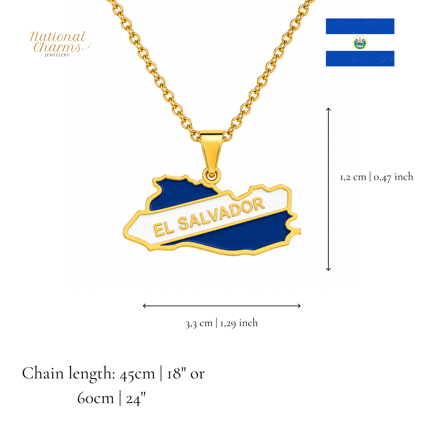 Länderkette Anhänger Halskette – Edelstahl, Gold- & Silber-Optik, 140+ Länder & Kulturen – Unisex Geschenk für Männer und Frauen – Perfekt für Geburtstage, Weihnachten und als Zeichen deiner Wurzeln