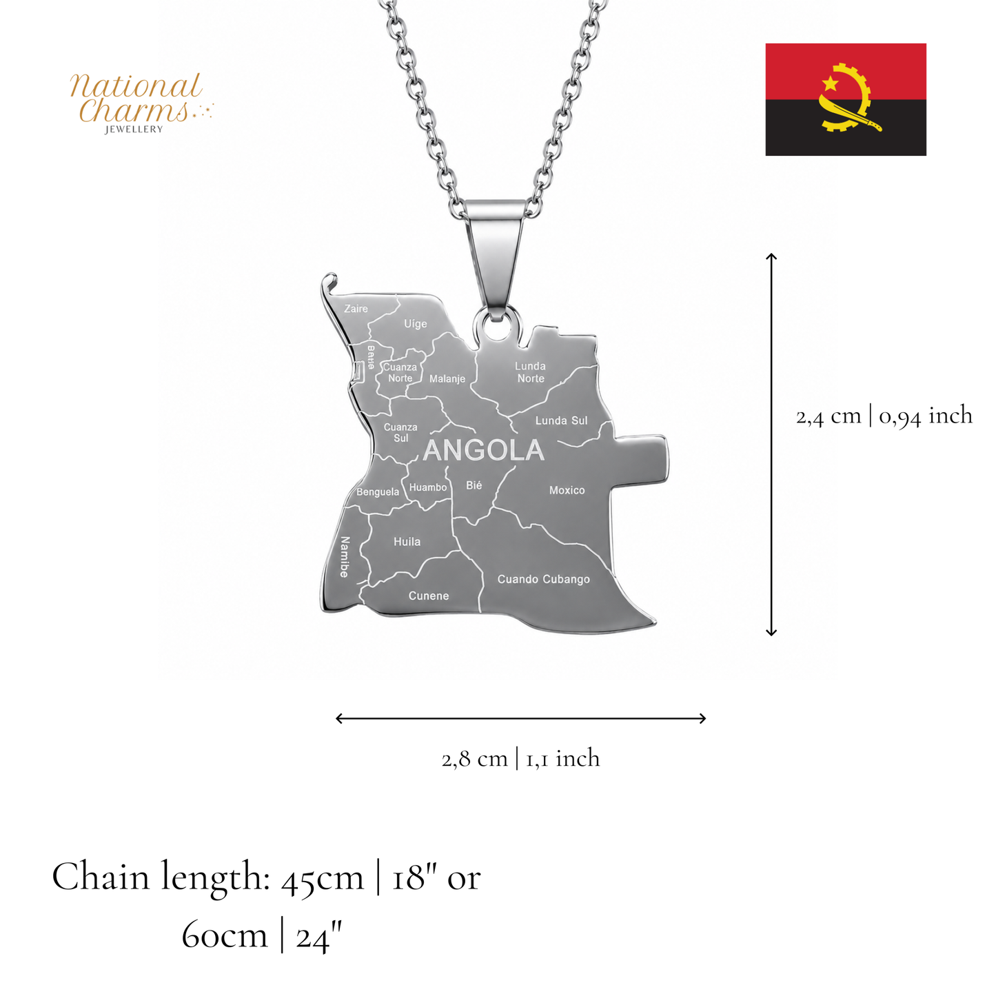 Länderkette Anhänger Halskette – Edelstahl, Gold- & Silber-Optik, 140+ Länder & Kulturen – Unisex Geschenk für Männer und Frauen – Perfekt für Geburtstage, Weihnachten und als Zeichen deiner Wurzeln