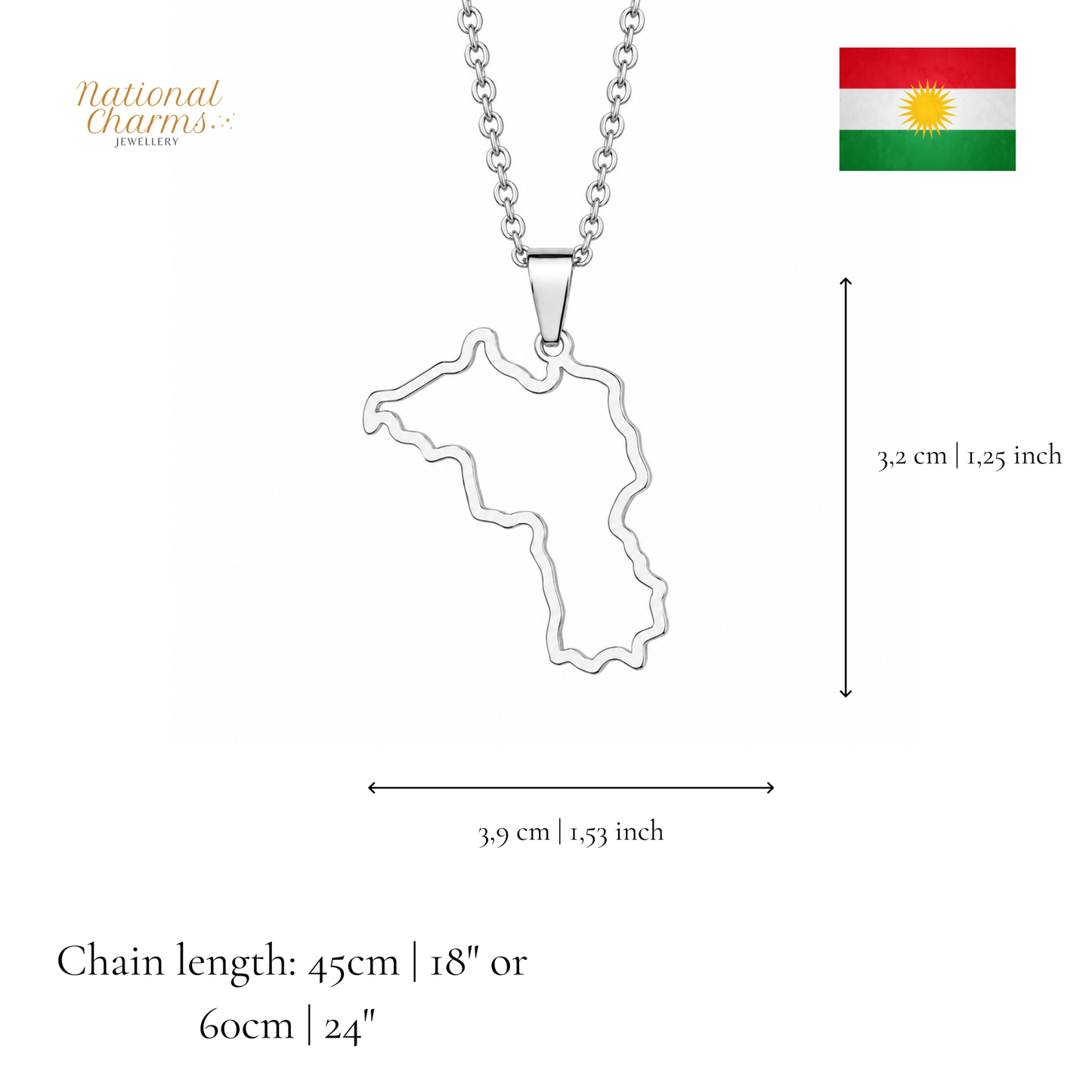 Länderkette Anhänger Halskette – Edelstahl, Gold- & Silber-Optik, 140+ Länder & Kulturen – Unisex Geschenk für Männer und Frauen – Perfekt für Geburtstage, Weihnachten und als Zeichen deiner Wurzeln