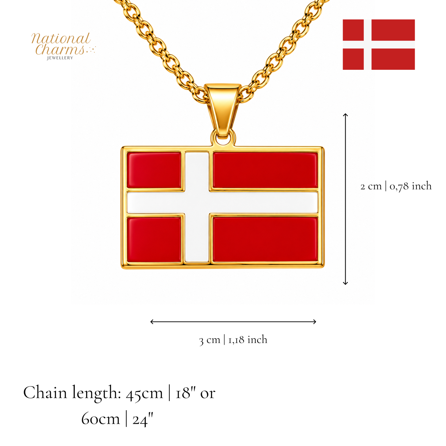 Länderkette Anhänger Halskette – Edelstahl, Gold- & Silber-Optik, 140+ Länder & Kulturen – Unisex Geschenk für Männer und Frauen – Perfekt für Geburtstage, Weihnachten und als Zeichen deiner Wurzeln