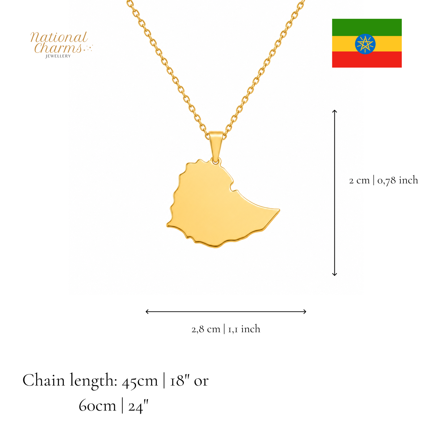 Länderkette Anhänger Halskette – Edelstahl, Gold- & Silber-Optik, 140+ Länder & Kulturen – Unisex Geschenk für Männer und Frauen – Perfekt für Geburtstage, Weihnachten und als Zeichen deiner Wurzeln