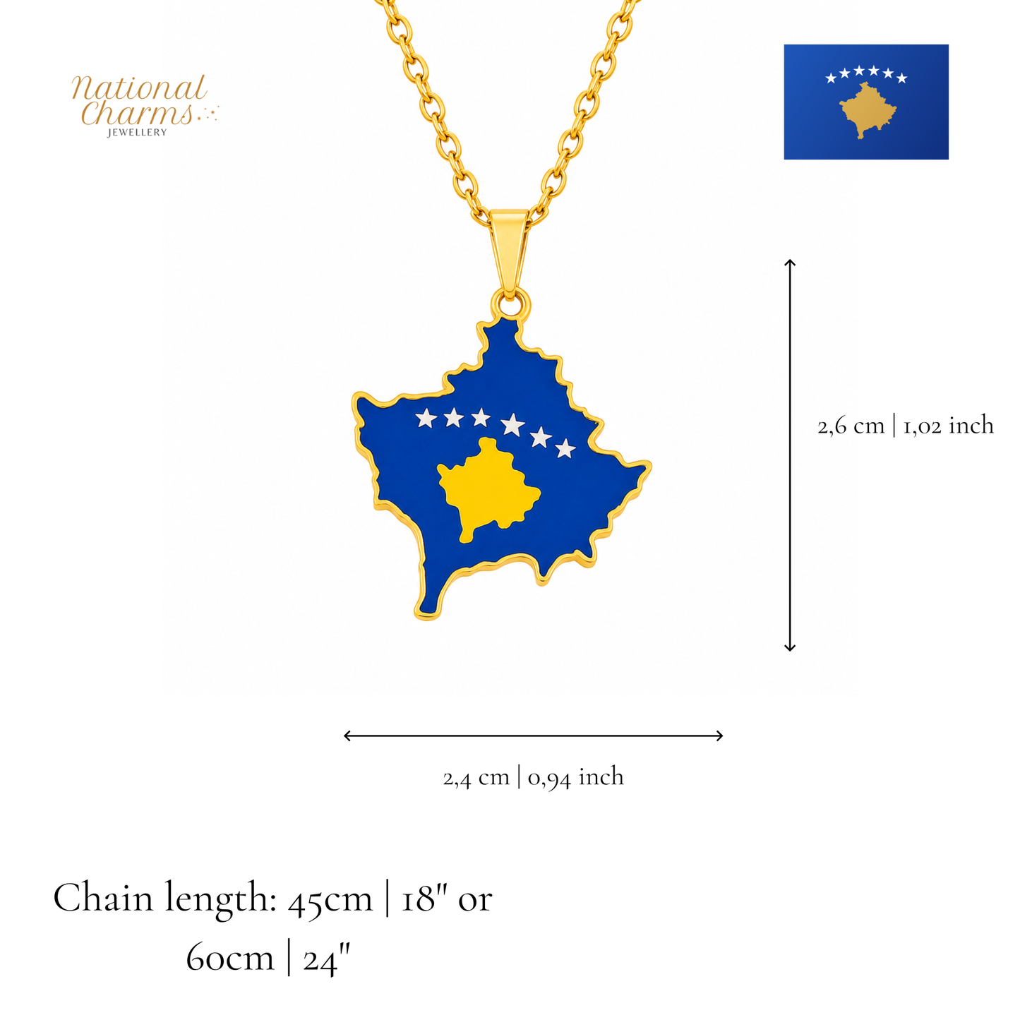 Länderkette Anhänger Halskette – Edelstahl, Gold- & Silber-Optik, 140+ Länder & Kulturen – Unisex Geschenk für Männer und Frauen – Perfekt für Geburtstage, Weihnachten und als Zeichen deiner Wurzeln
