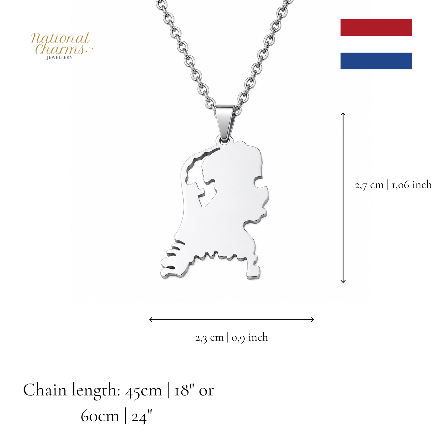 Länderkette Anhänger Halskette – Edelstahl, Gold- & Silber-Optik, 140+ Länder & Kulturen – Unisex Geschenk für Männer und Frauen – Perfekt für Geburtstage, Weihnachten und als Zeichen deiner Wurzeln