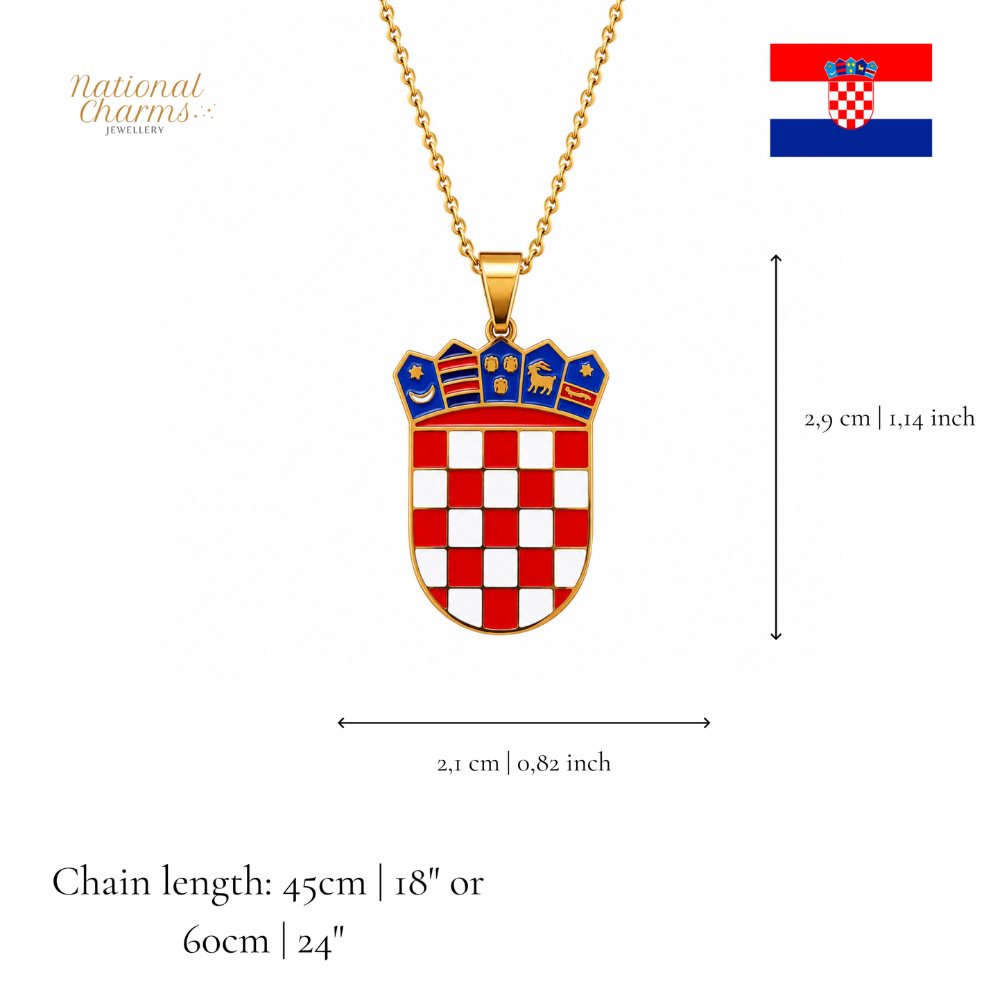 Länderkette Anhänger Halskette – Edelstahl, Gold- & Silber-Optik, 140+ Länder & Kulturen – Unisex Geschenk für Männer und Frauen – Perfekt für Geburtstage, Weihnachten und als Zeichen deiner Wurzeln