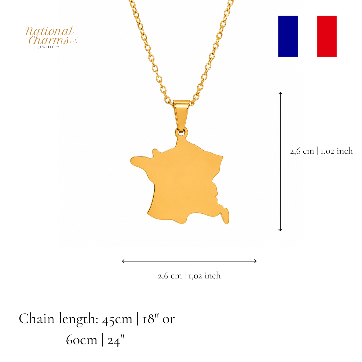 Länderkette Anhänger Halskette – Edelstahl, Gold- & Silber-Optik, 140+ Länder & Kulturen – Unisex Geschenk für Männer und Frauen – Perfekt für Geburtstage, Weihnachten und als Zeichen deiner Wurzeln