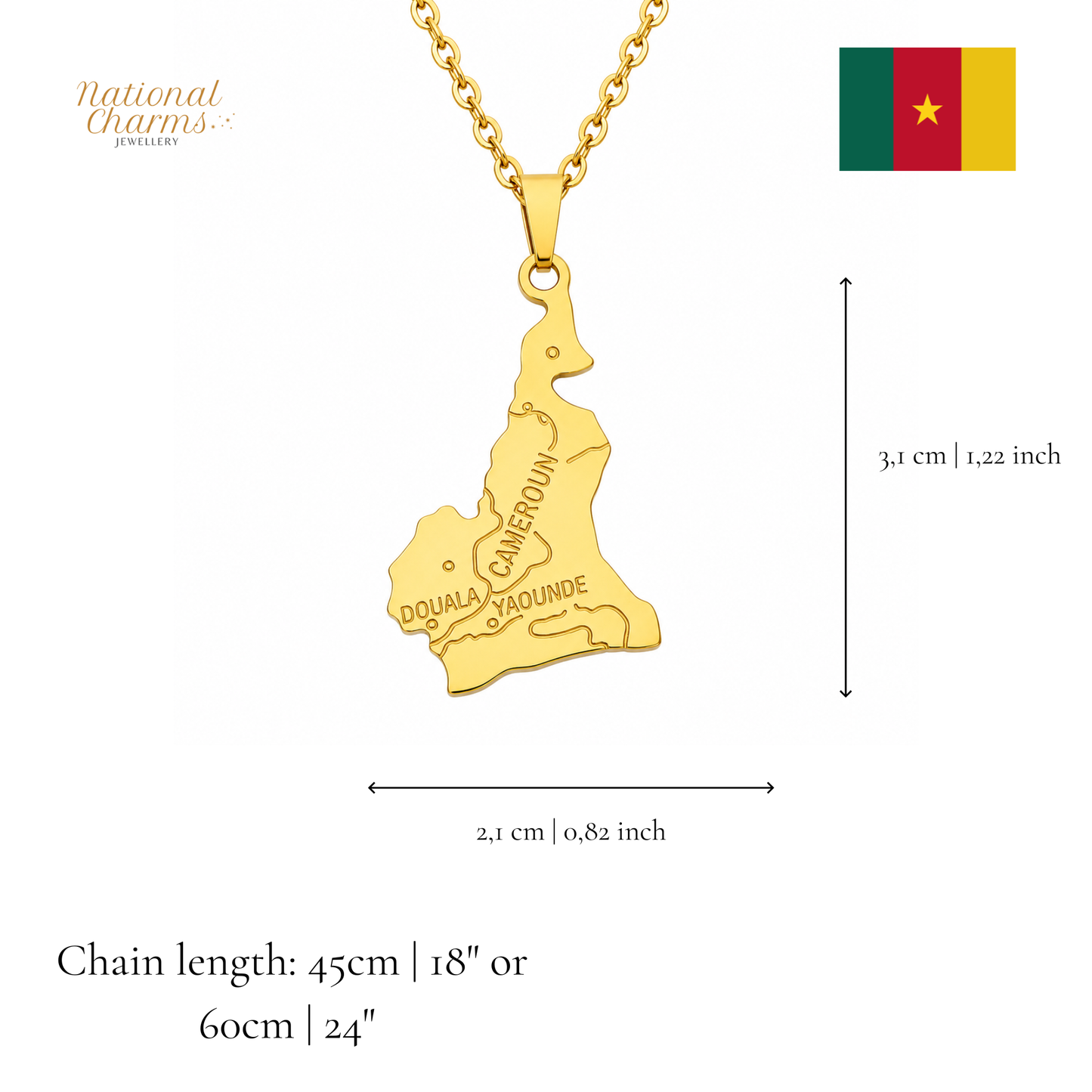 Länderkette Anhänger Halskette – Edelstahl, Gold- & Silber-Optik, 140+ Länder & Kulturen – Unisex Geschenk für Männer und Frauen – Perfekt für Geburtstage, Weihnachten und als Zeichen deiner Wurzeln