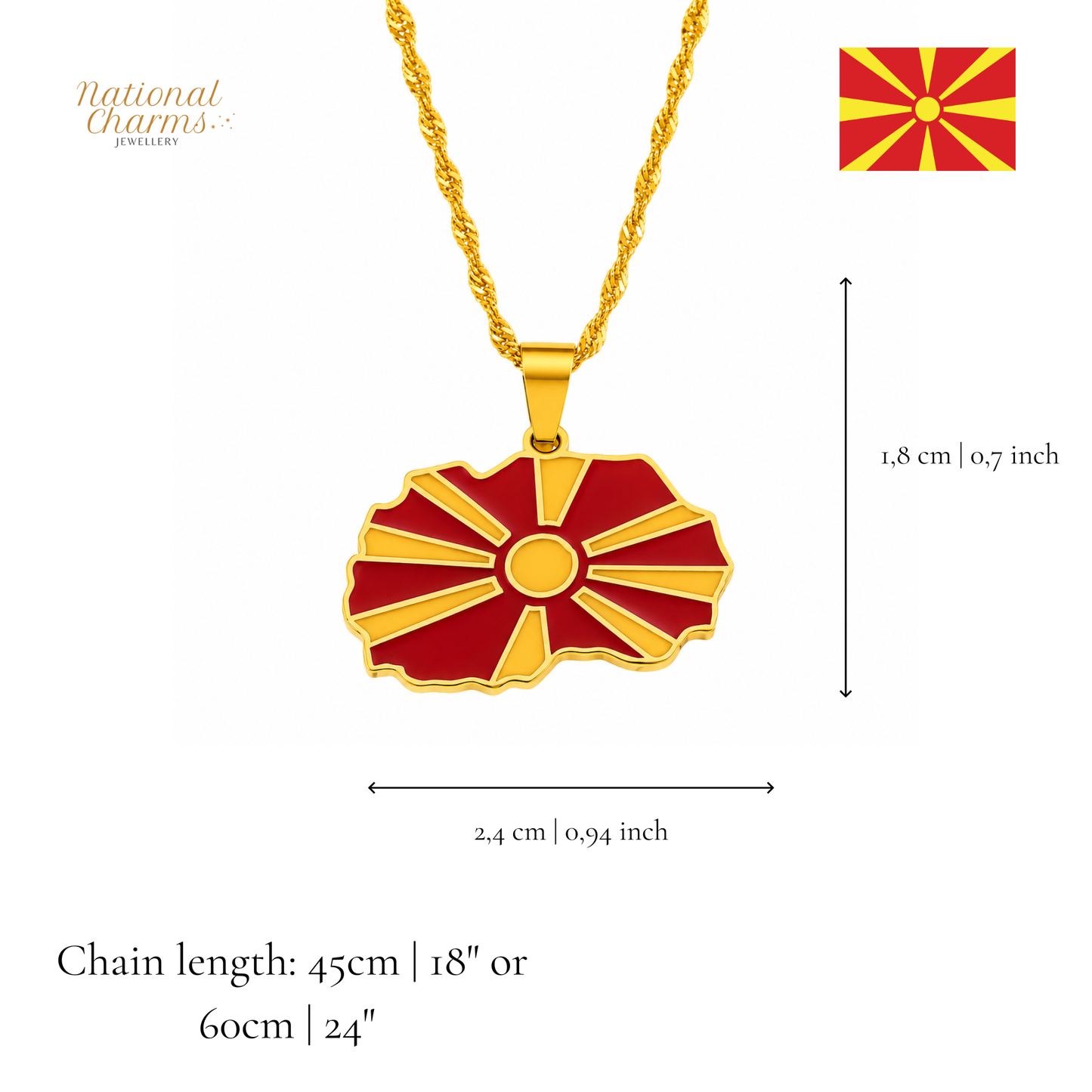 Länderkette Anhänger Halskette – Edelstahl, Gold- & Silber-Optik, 140+ Länder & Kulturen – Unisex Geschenk für Männer und Frauen – Perfekt für Geburtstage, Weihnachten und als Zeichen deiner Wurzeln
