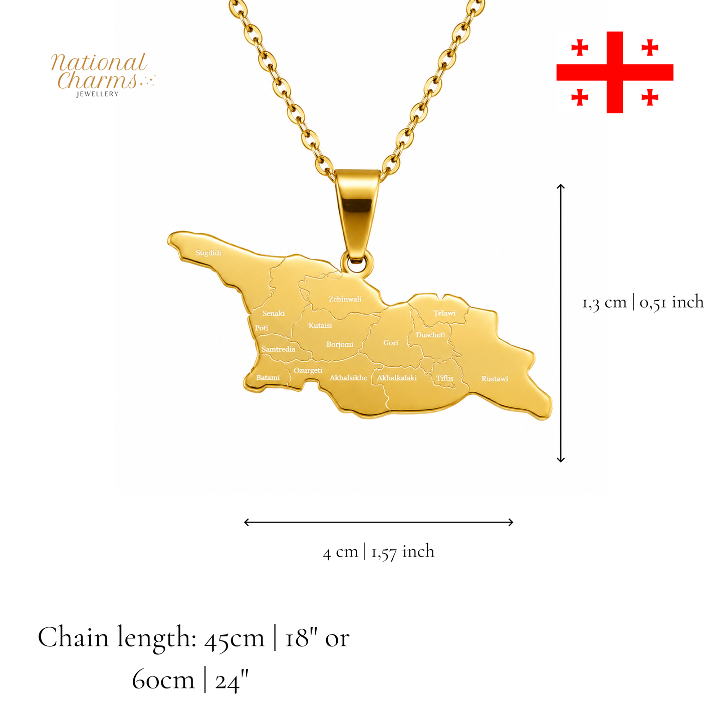 Länderkette Anhänger Halskette – Edelstahl, Gold- & Silber-Optik, 140+ Länder & Kulturen – Unisex Geschenk für Männer und Frauen – Perfekt für Geburtstage, Weihnachten und als Zeichen deiner Wurzeln