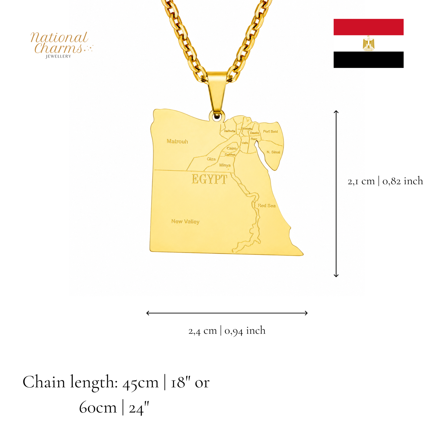 Länderkette Anhänger Halskette – Edelstahl, Gold- & Silber-Optik, 140+ Länder & Kulturen – Unisex Geschenk für Männer und Frauen – Perfekt für Geburtstage, Weihnachten und als Zeichen deiner Wurzeln