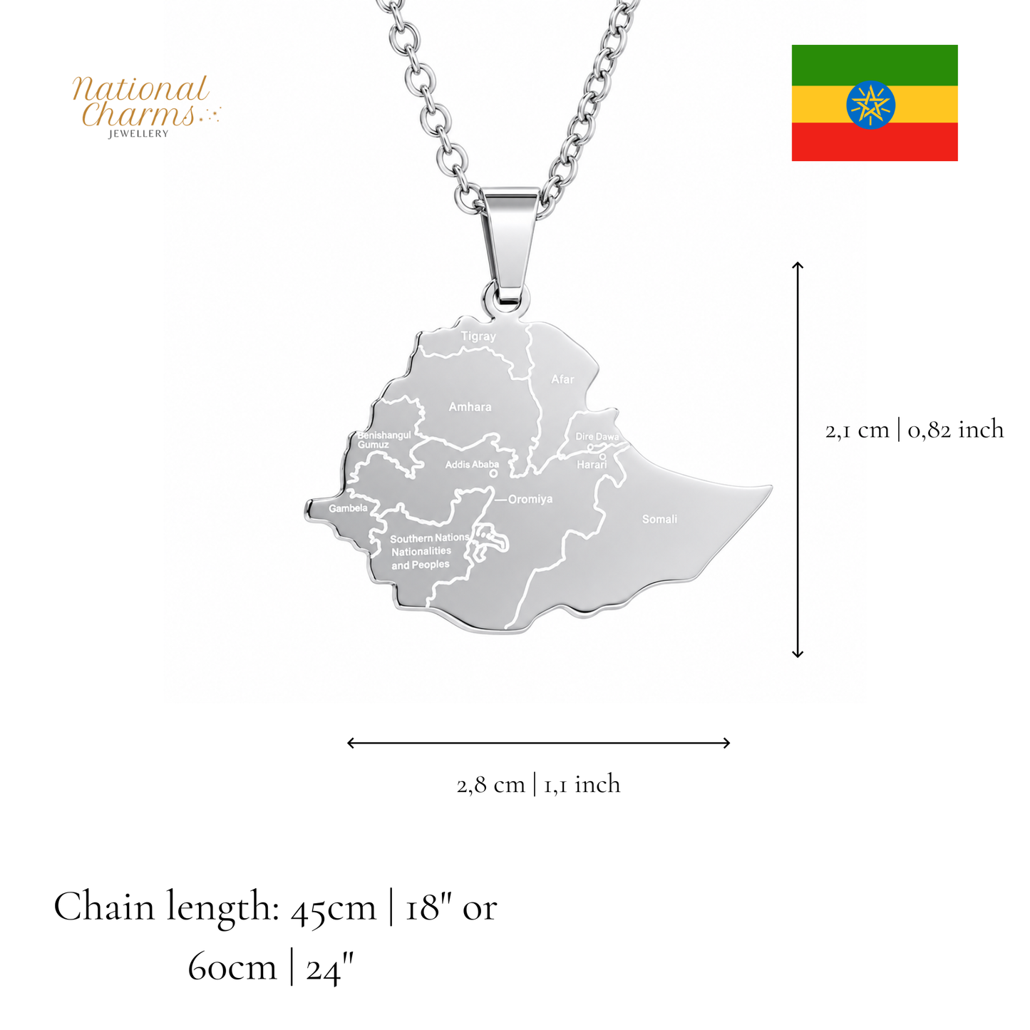 Länderkette Anhänger Halskette – Edelstahl, Gold- & Silber-Optik, 140+ Länder & Kulturen – Unisex Geschenk für Männer und Frauen – Perfekt für Geburtstage, Weihnachten und als Zeichen deiner Wurzeln